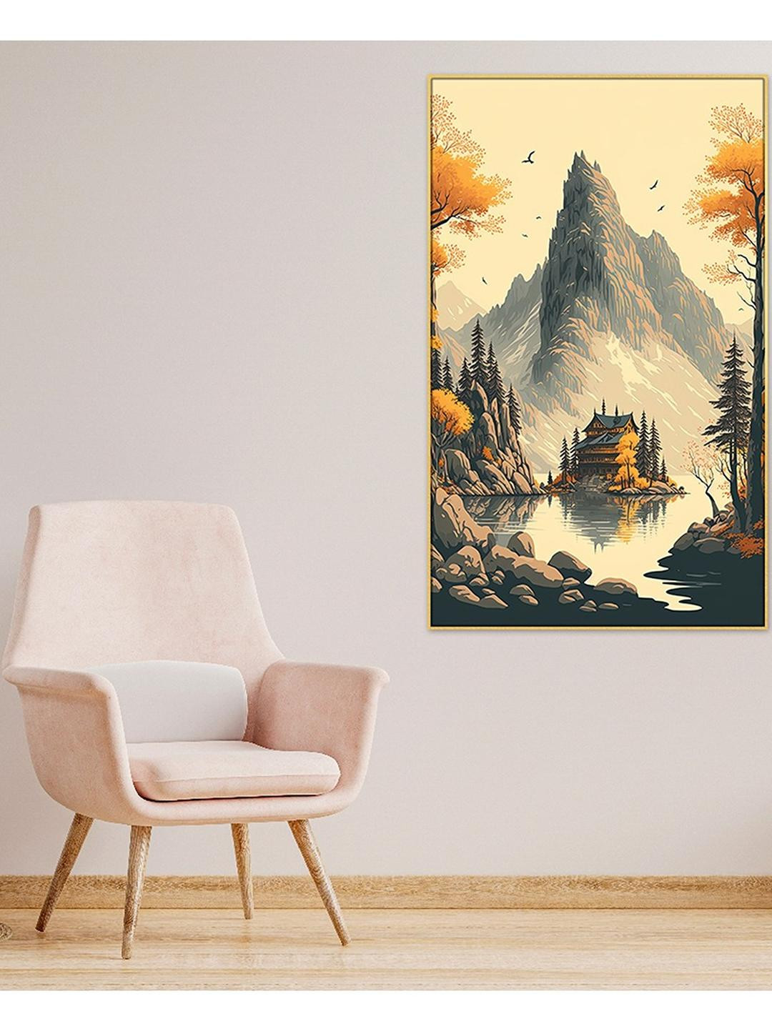 DEKORSTATION Beige Canvas Wall Art