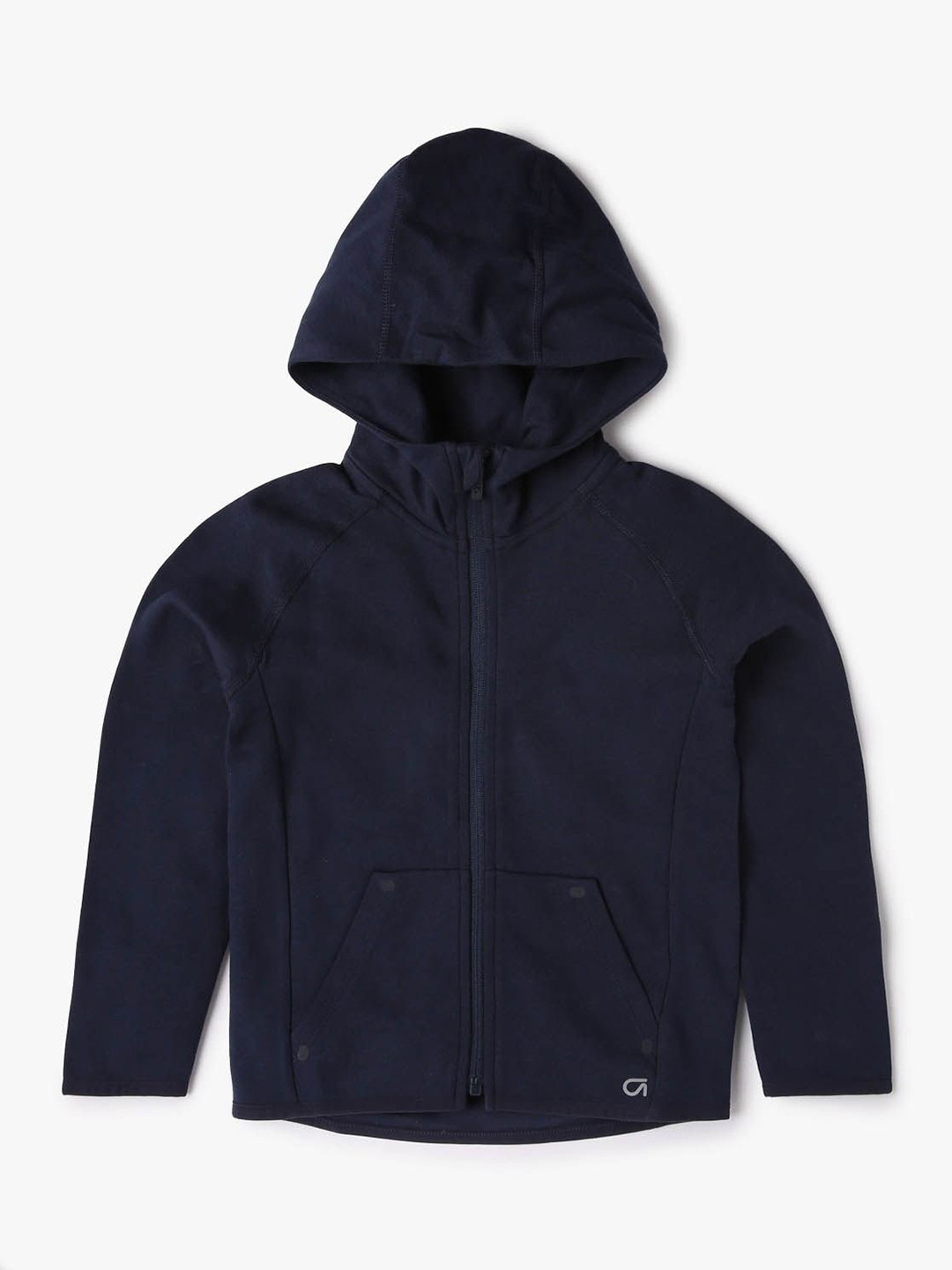 GAP Boys Solid Hooded Regular Front-Open Sweatshirts with Split-Kangaroo Pockets