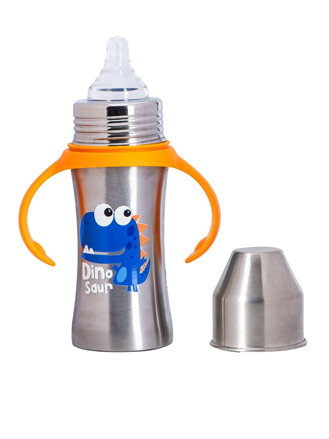 Adore Kids Magnus! Premium Wide Neck Feeding Bottle With Handle 250 ml - Orange Colored