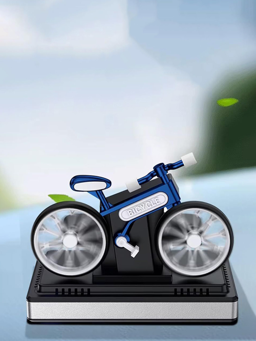 AUGEN Solar Bicycle Design Rotating Car Air Freshener
