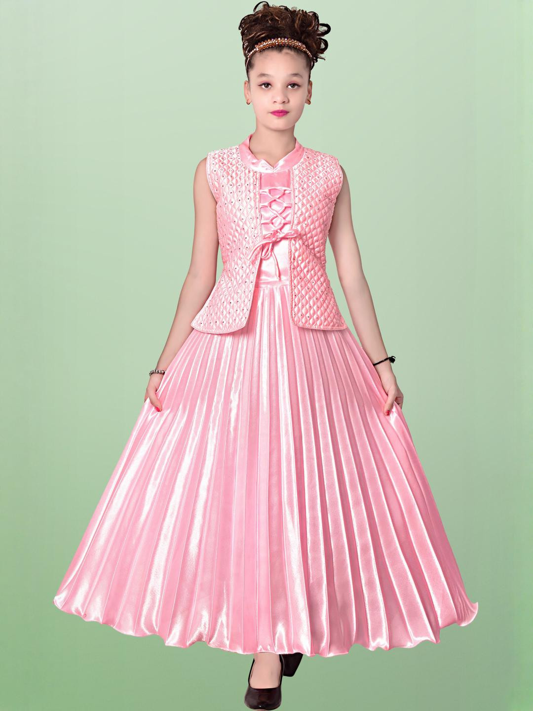 PRENA FASHION Satin Fit & Flare Maxi Dress