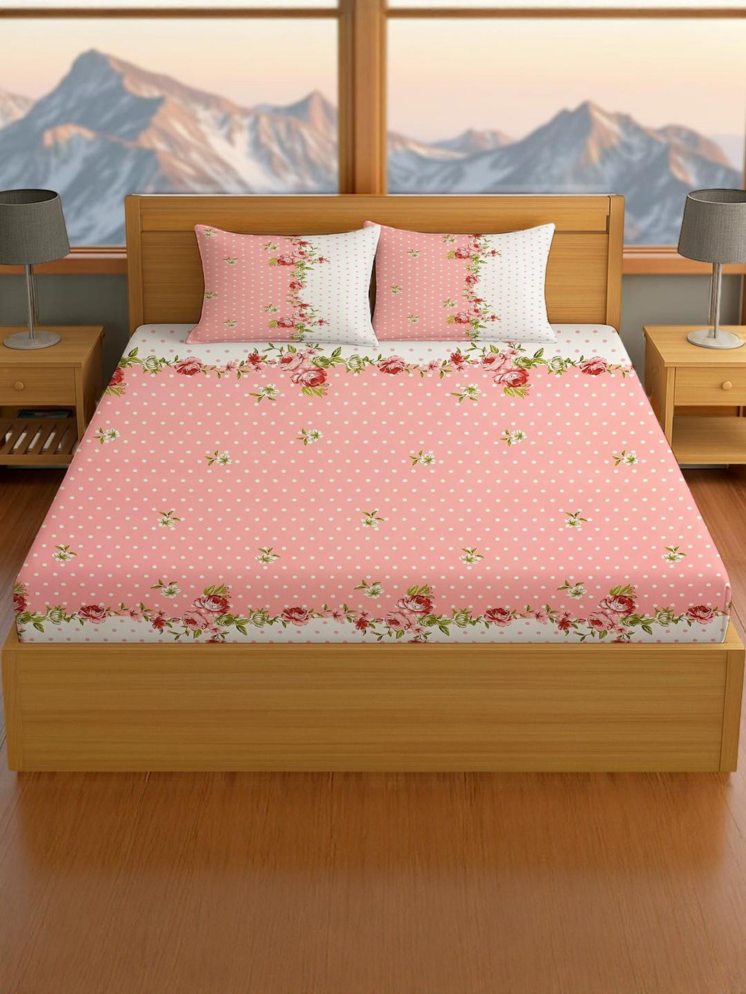 IVAZA Pink Queen Bedsheets