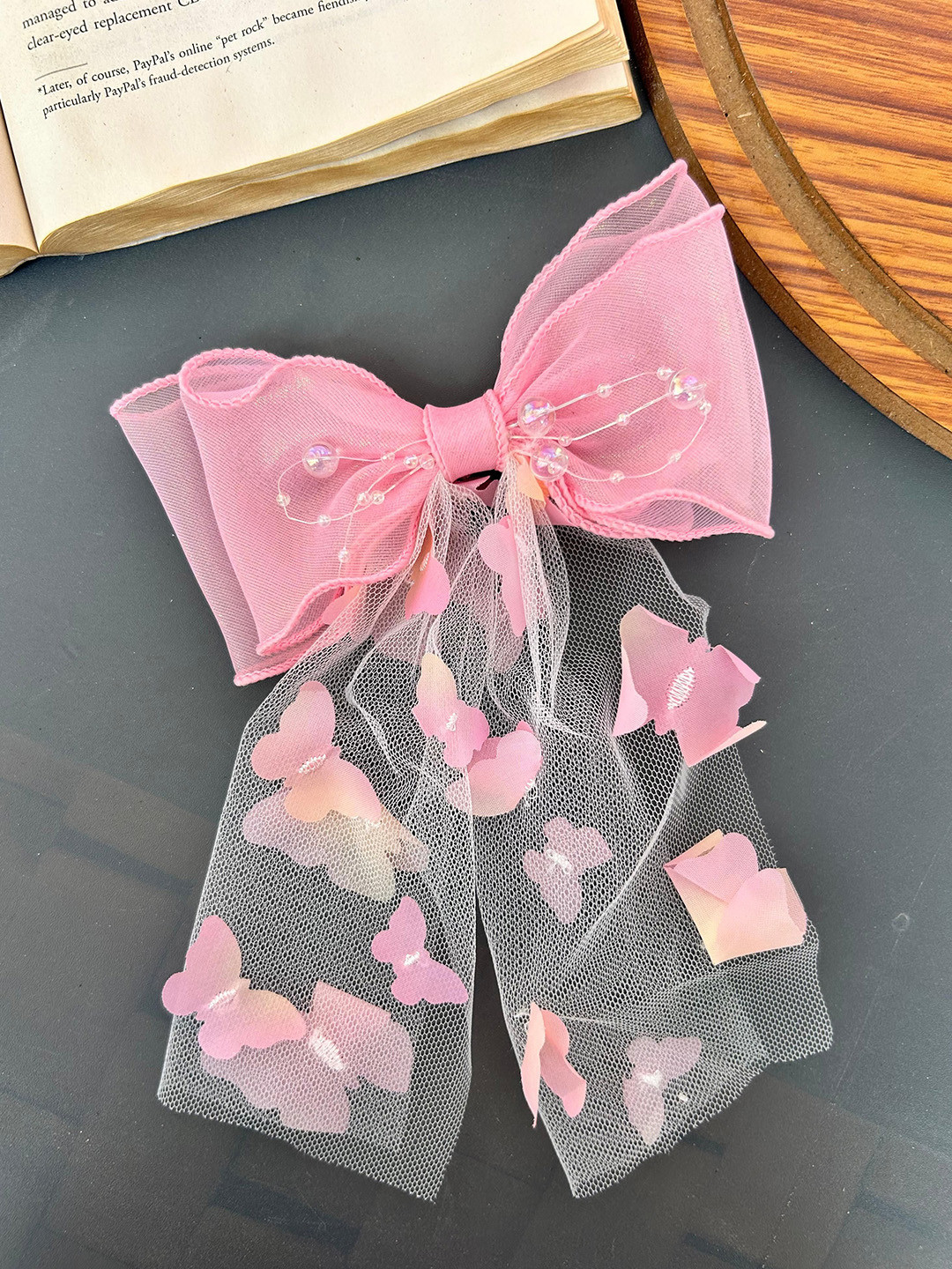 Radhya Accessories Women Dreamy Pastel Butterfly Hair Bow Clip