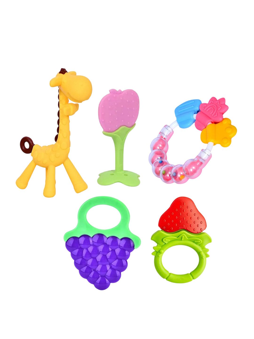 Kritiu Set Of 5 Silicone Non Toxic Teether Toy