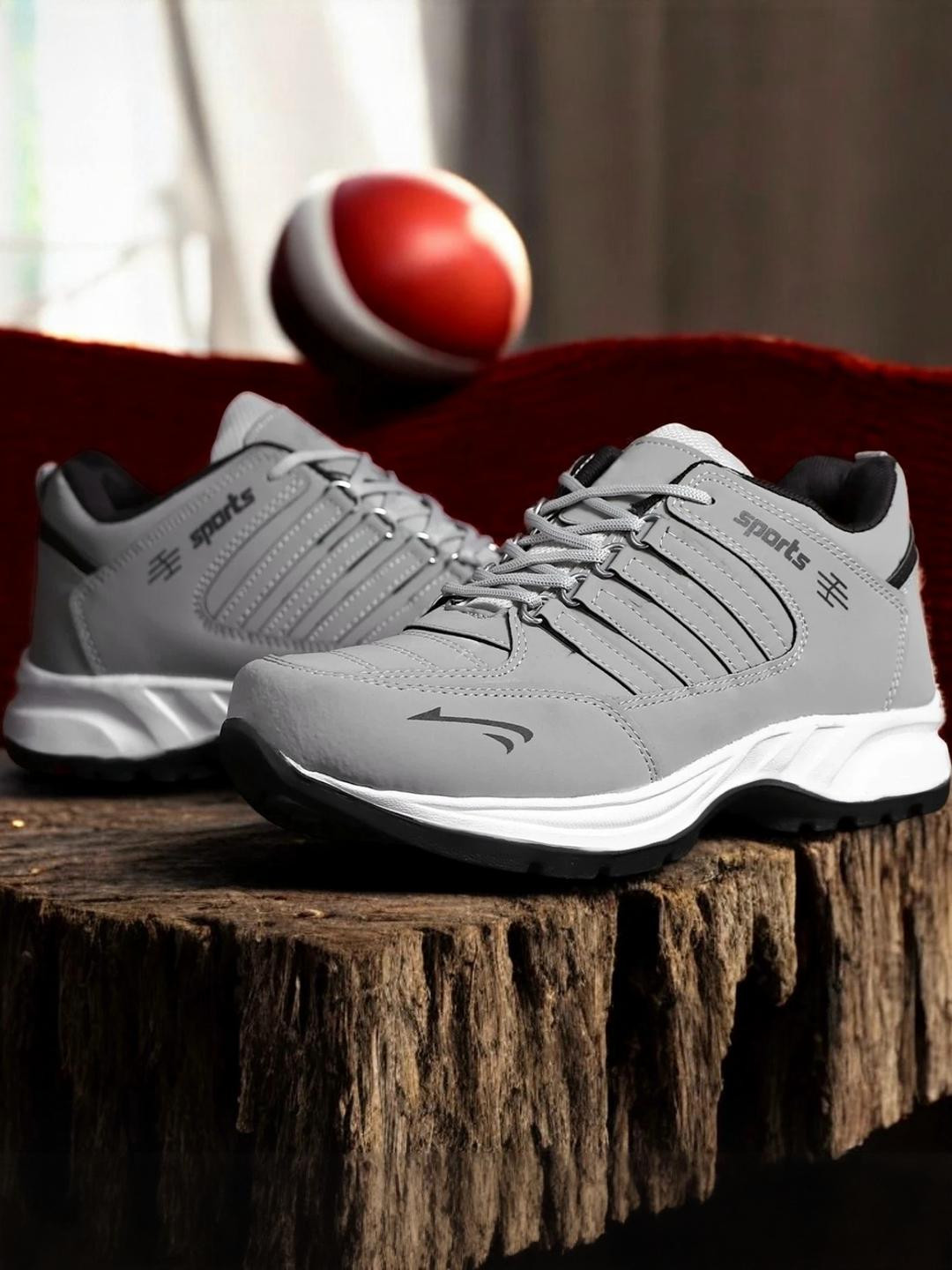Free Kicks Grey Synthetic Leather Casual Shoes