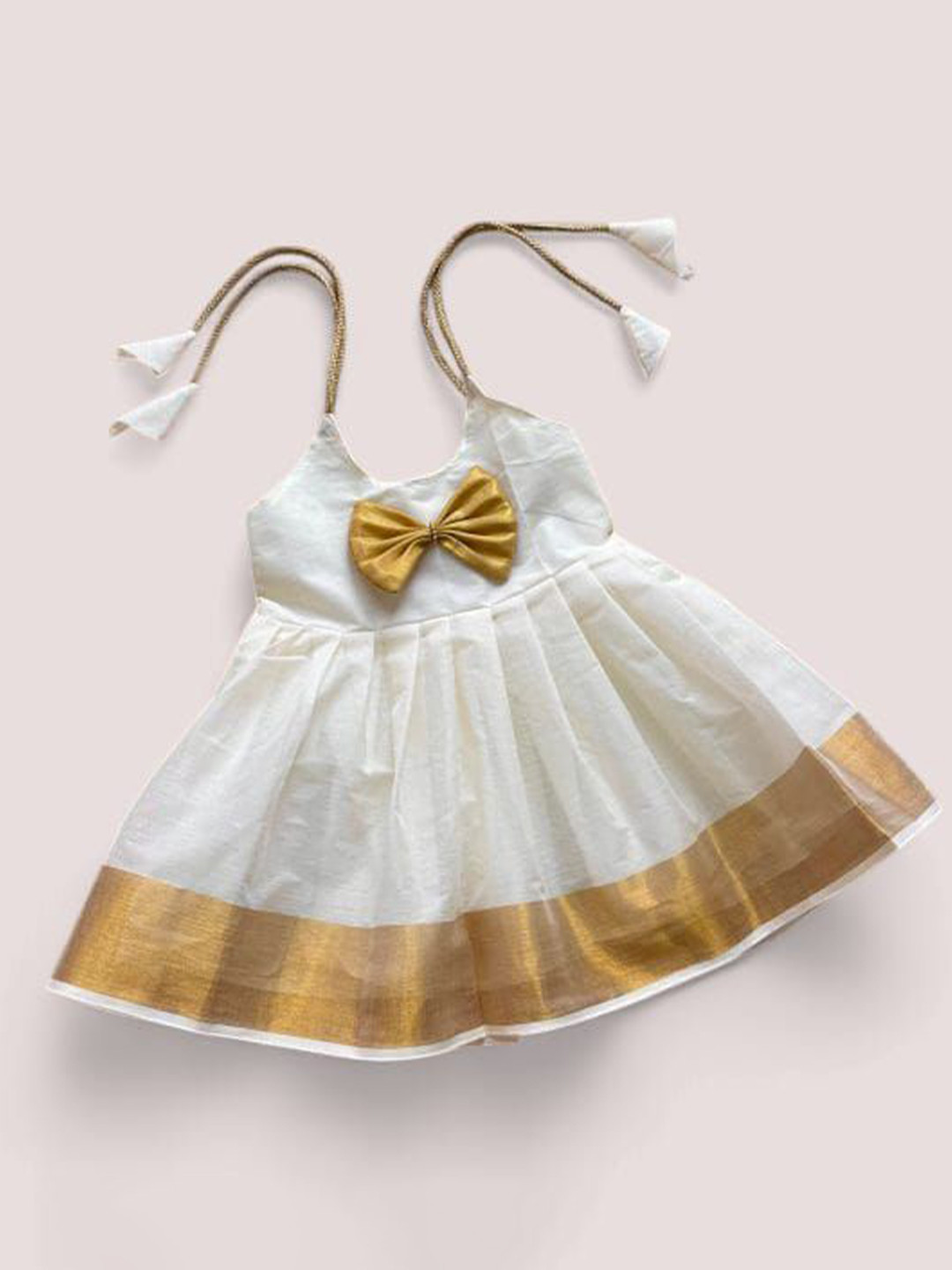Rose Dresses Girls Colourblocked Cotton Fit & Flare Dress