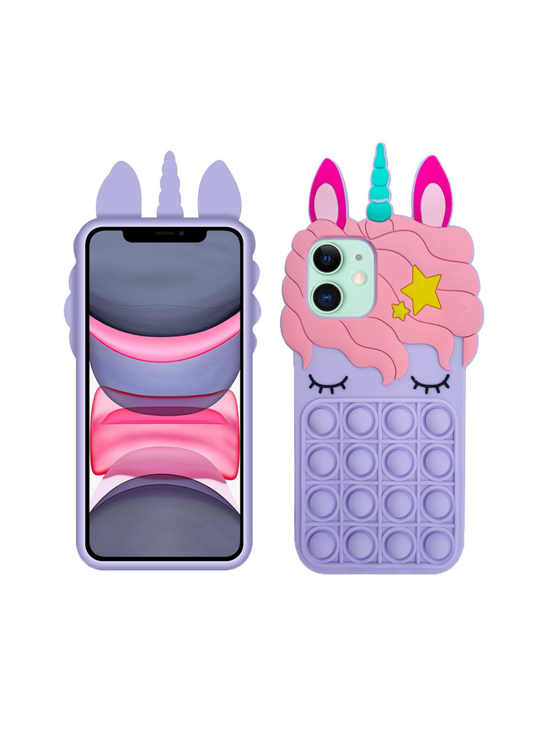 CASE CREATION Women Push Pop Unicorn iPhone 14 Plus Back Case Mobile Accessories