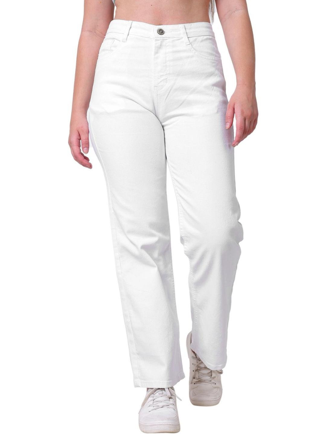 3BUTTERFLIES Women Solid Loose Fit High Rise Jeans