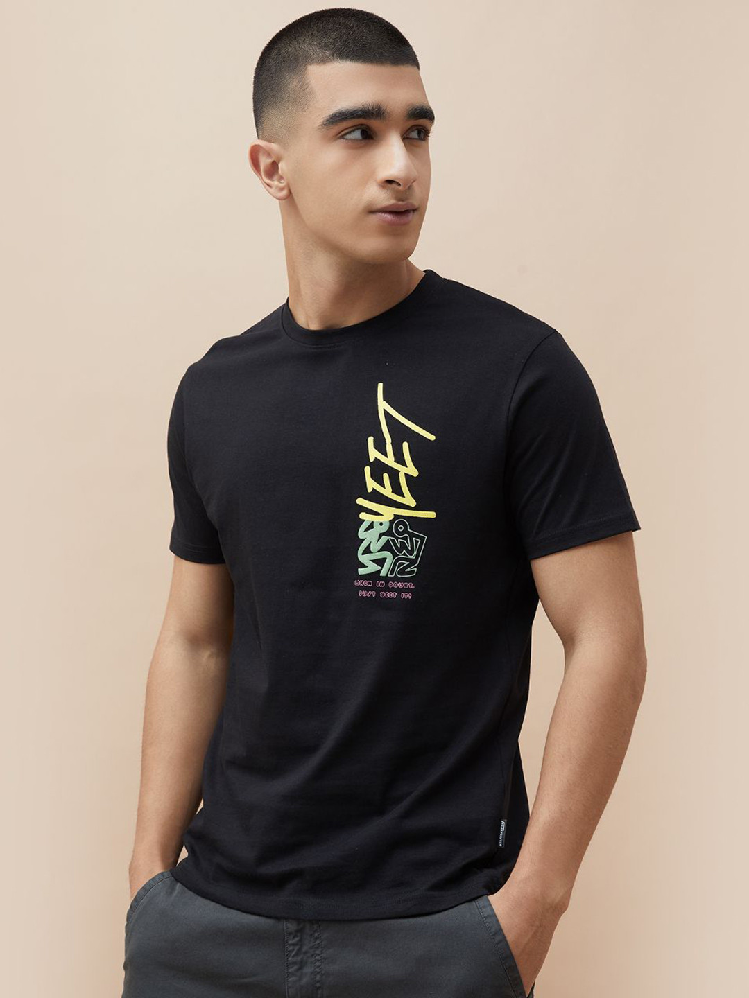 Fame Forever by Lifestyle Men Graphic Printed Round Neck Cotton T-shirt
