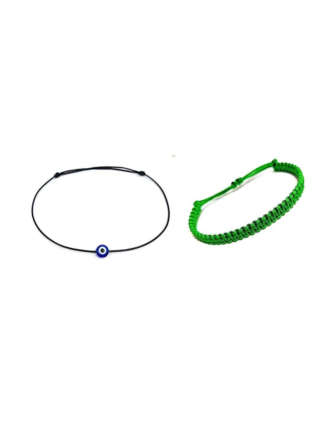 QNAM Green Fabric Bracelet