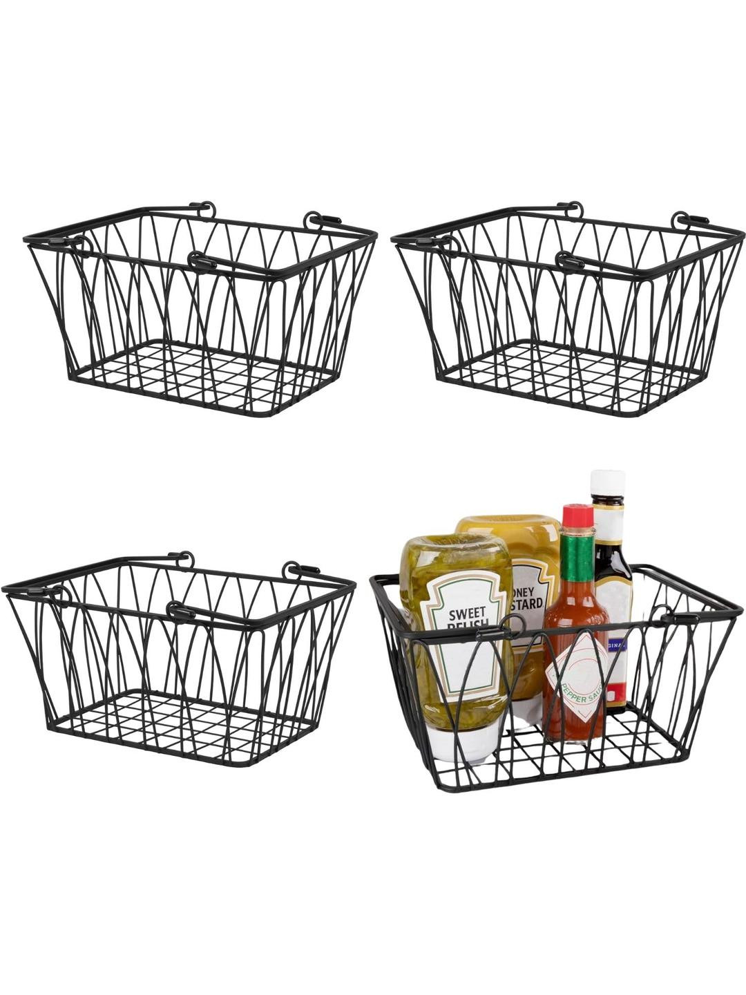 Go Hooked Pack of 4 Twist Storage Basket with Handle