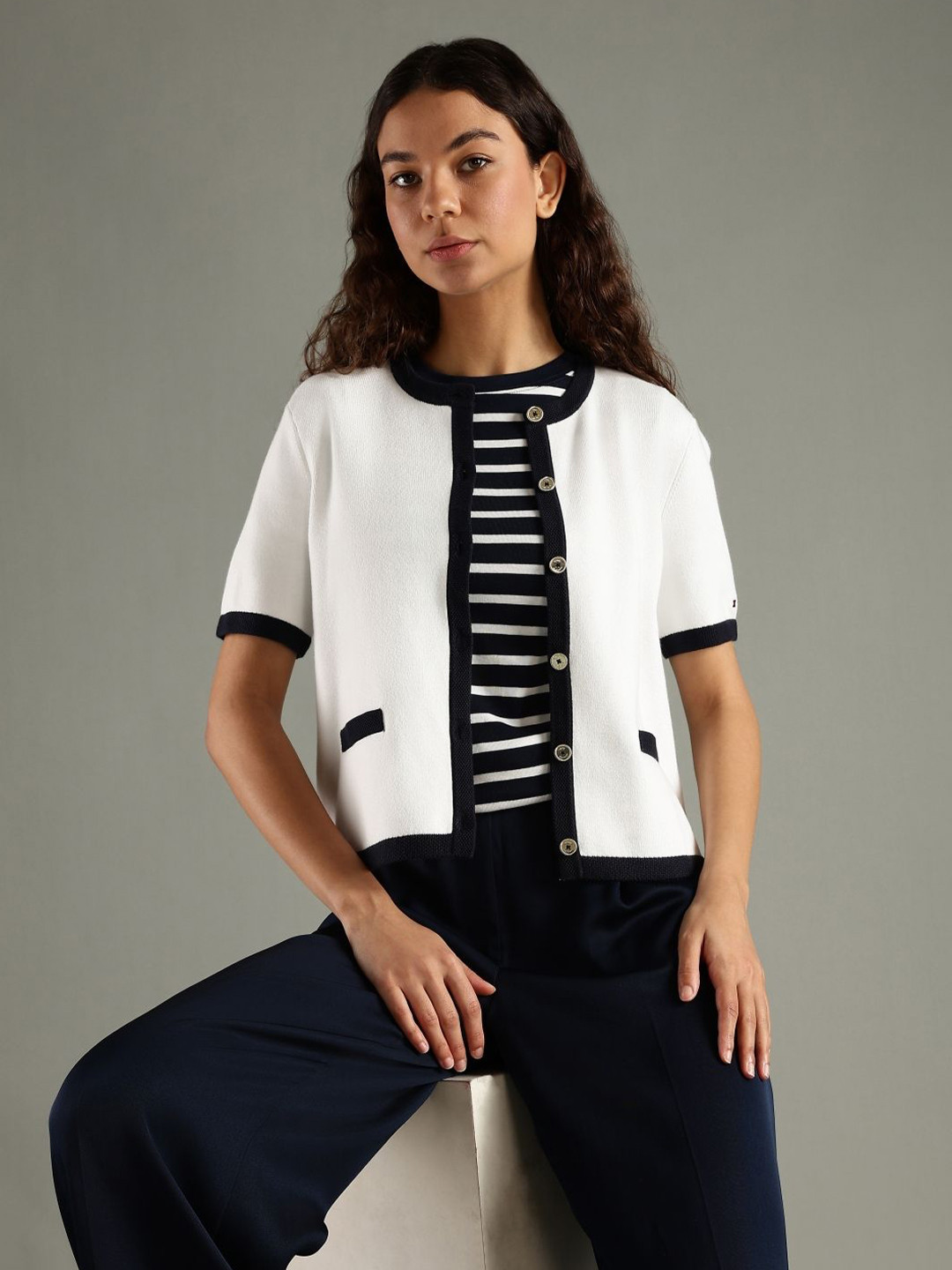 Tommy Hilfiger U.S. Women Cotton Crop Cardigan