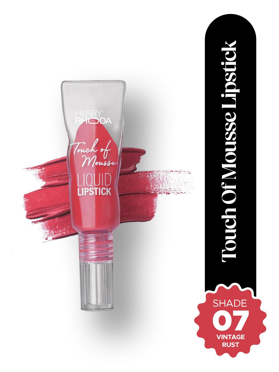 Hilary Rhoda Touch Of Mousse Matte Finish Waterproof Liquid Lipstick - 5ml Vintage Rust 07