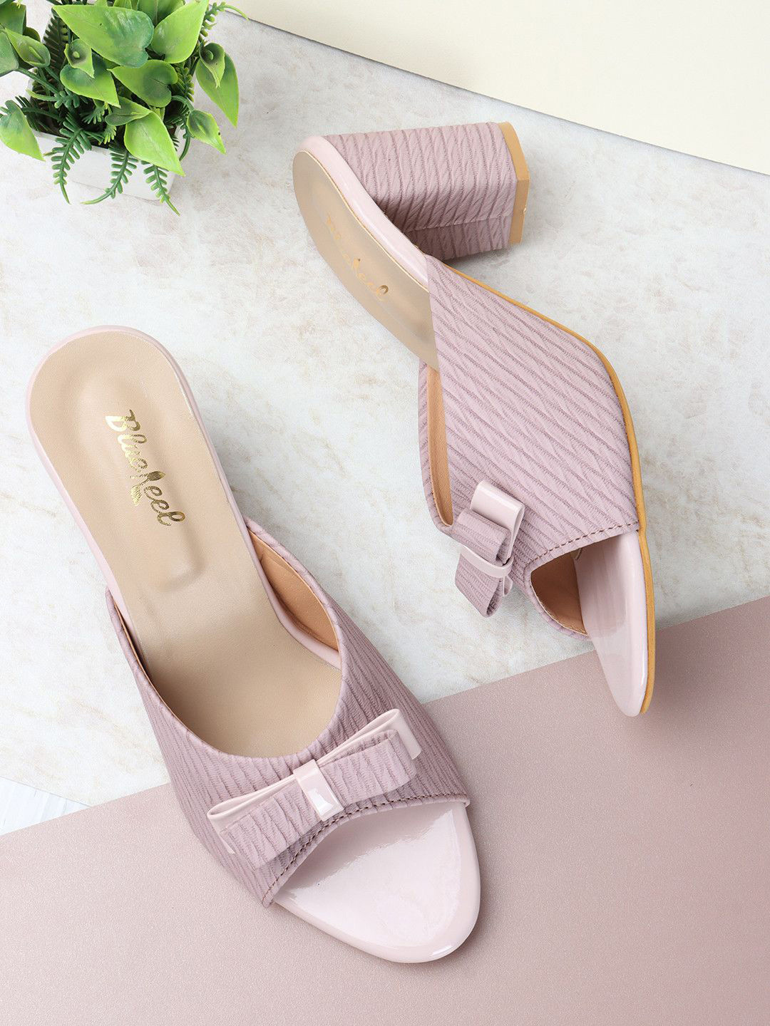 Simplex Footwear Women Textured Block Heels