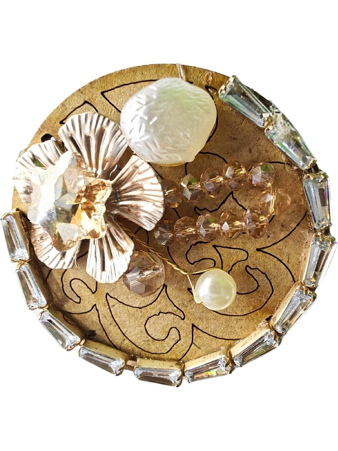GEHNEY Joy of Jewels Metal Brown Brooch