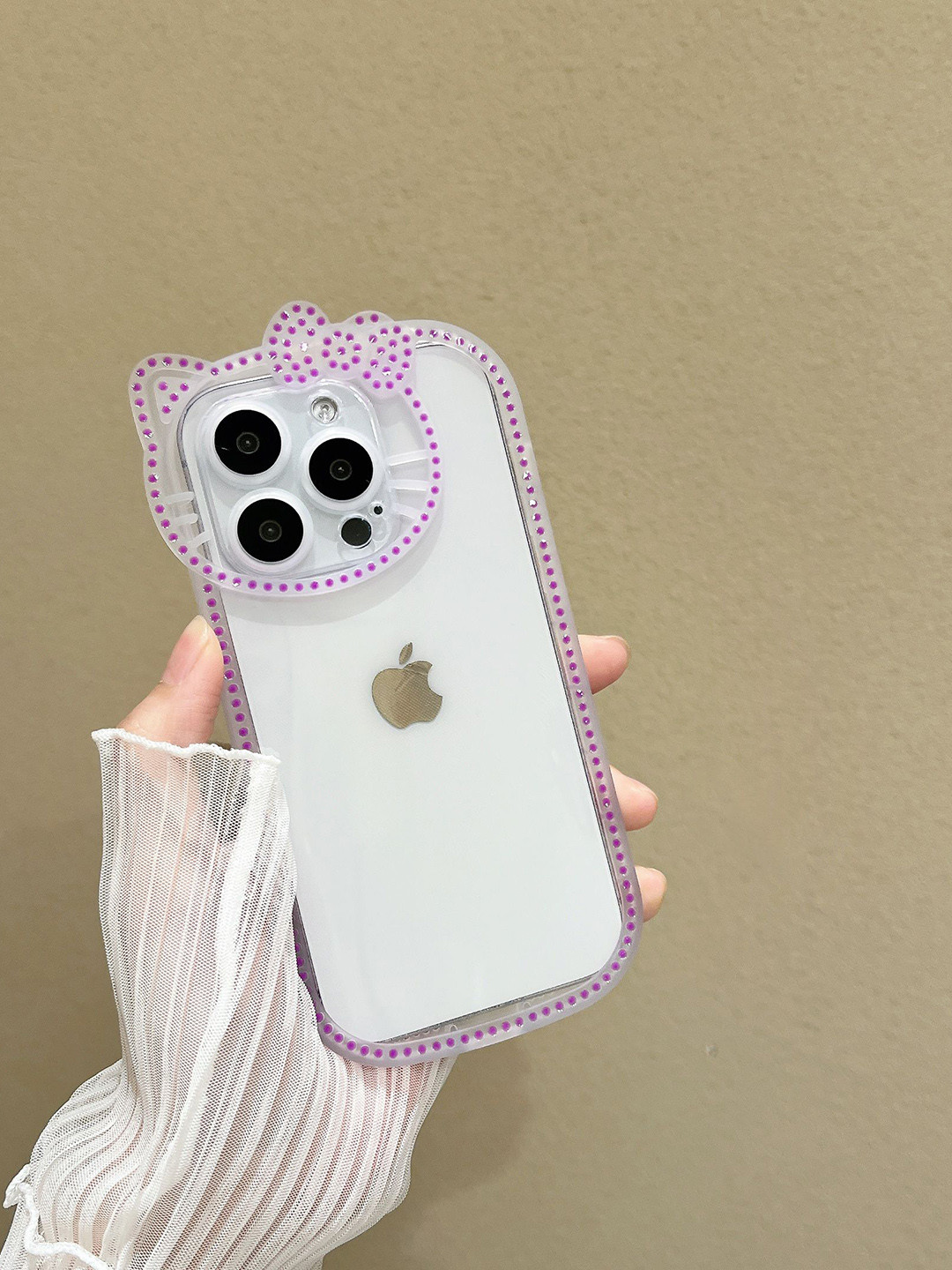 CASE CREATION Hello Kitty Printed iPhone 15 Pro Back Case Mobile Accessories