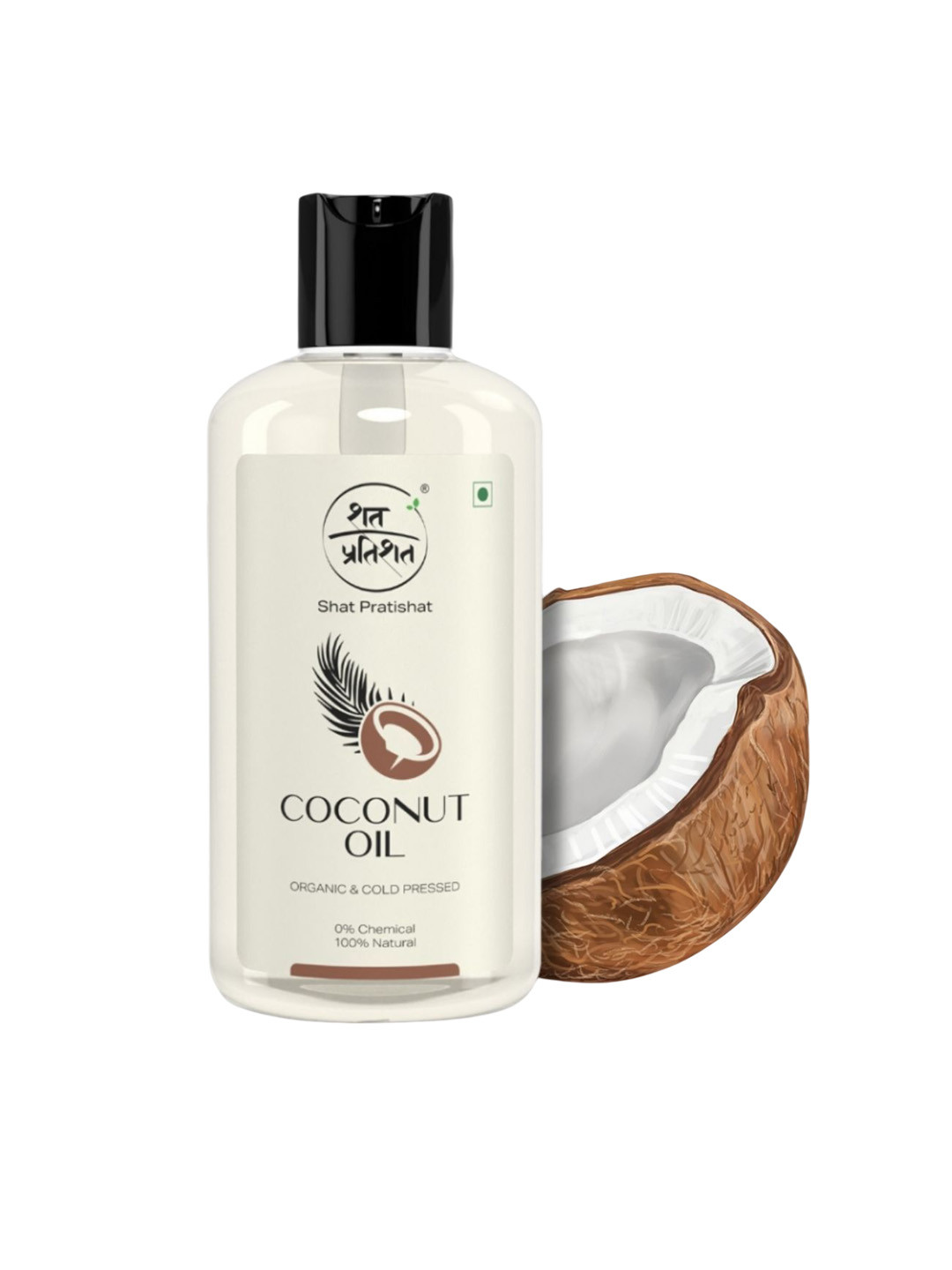 SHAT PRATISHAT Organic & Cold Pressed Coconut Oil - 200 ml