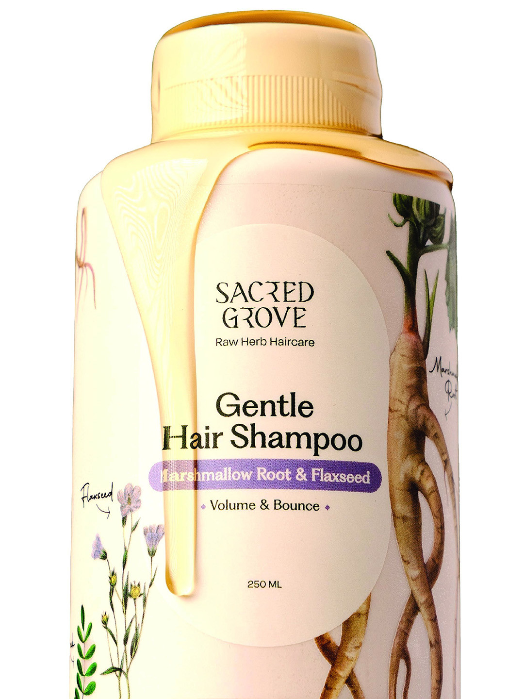SACRED GROVE Gentle Hair Shampoo With Marshmallow Root & Flaxseed - 250 ml