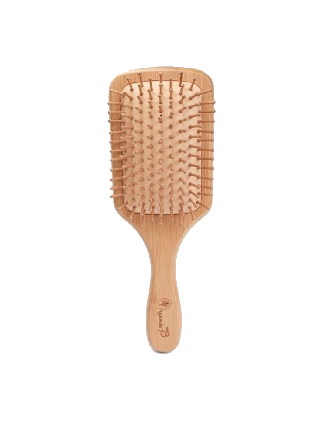 Organic B Bamboo Rectangular Paddle Hair Brush - Brown
