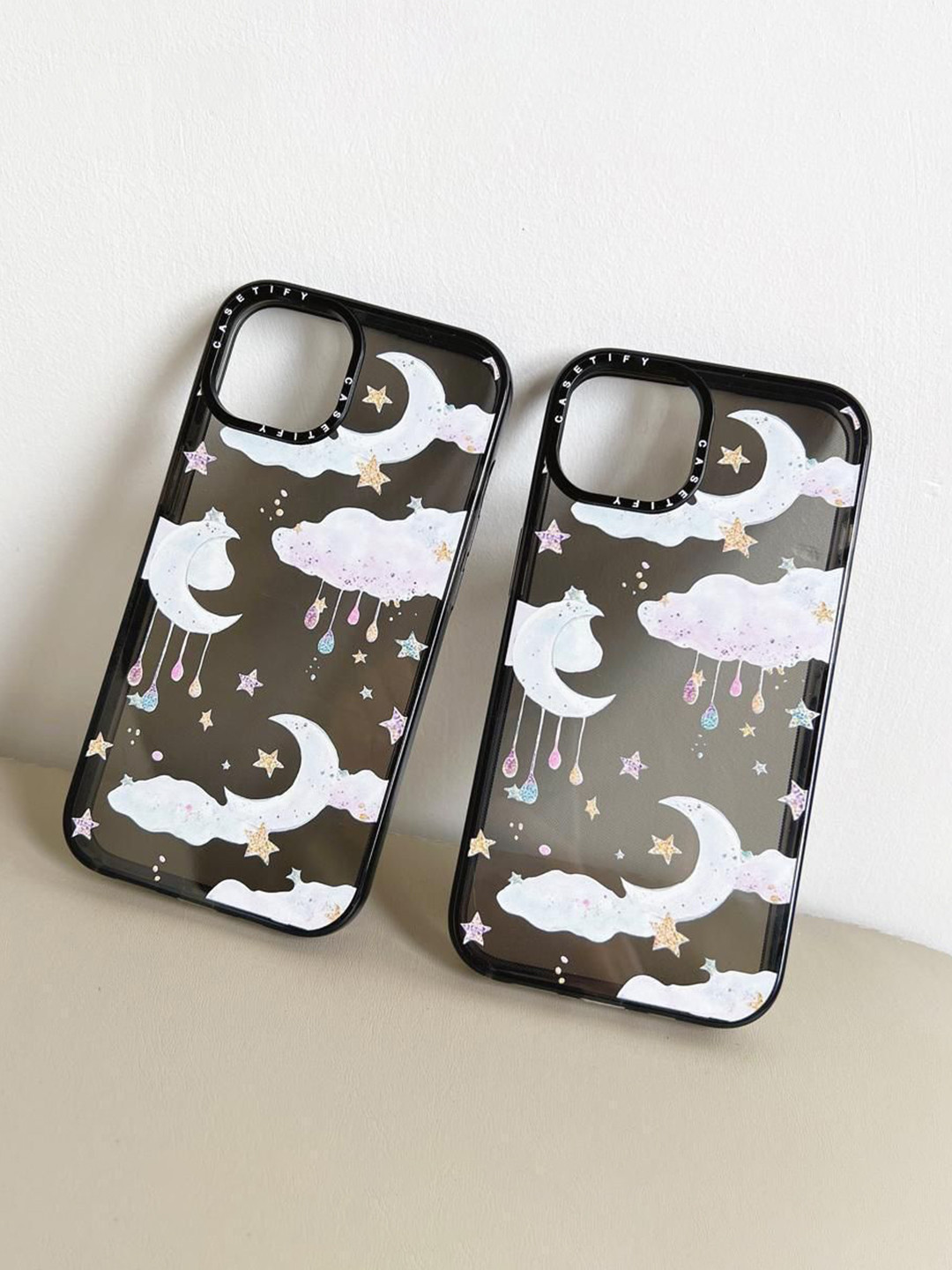CASE CREATION Set of 2 Cartoon Characters iPhone 14 Pro Back Case Mobile Accessories