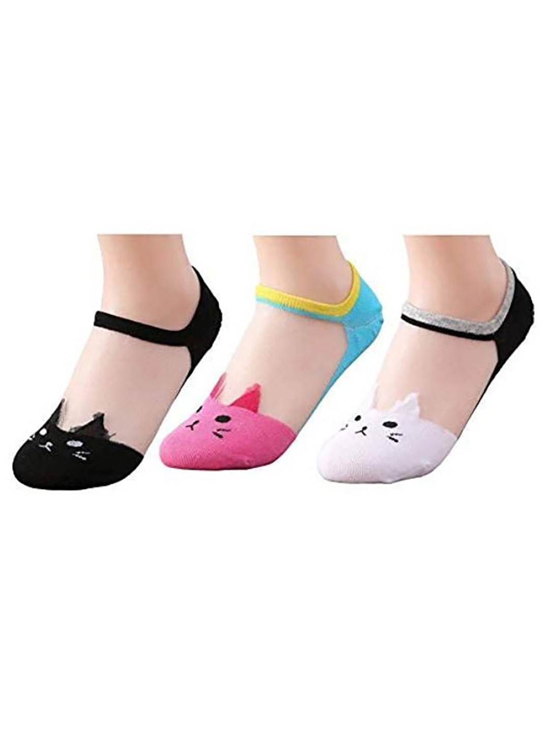 OGIMI- Ohh Give me Pack Of 3 Patterned Ankle-Length Socks