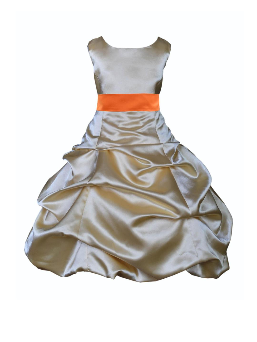 Shahina Fashion Girls Satin Knee Length Party Dress