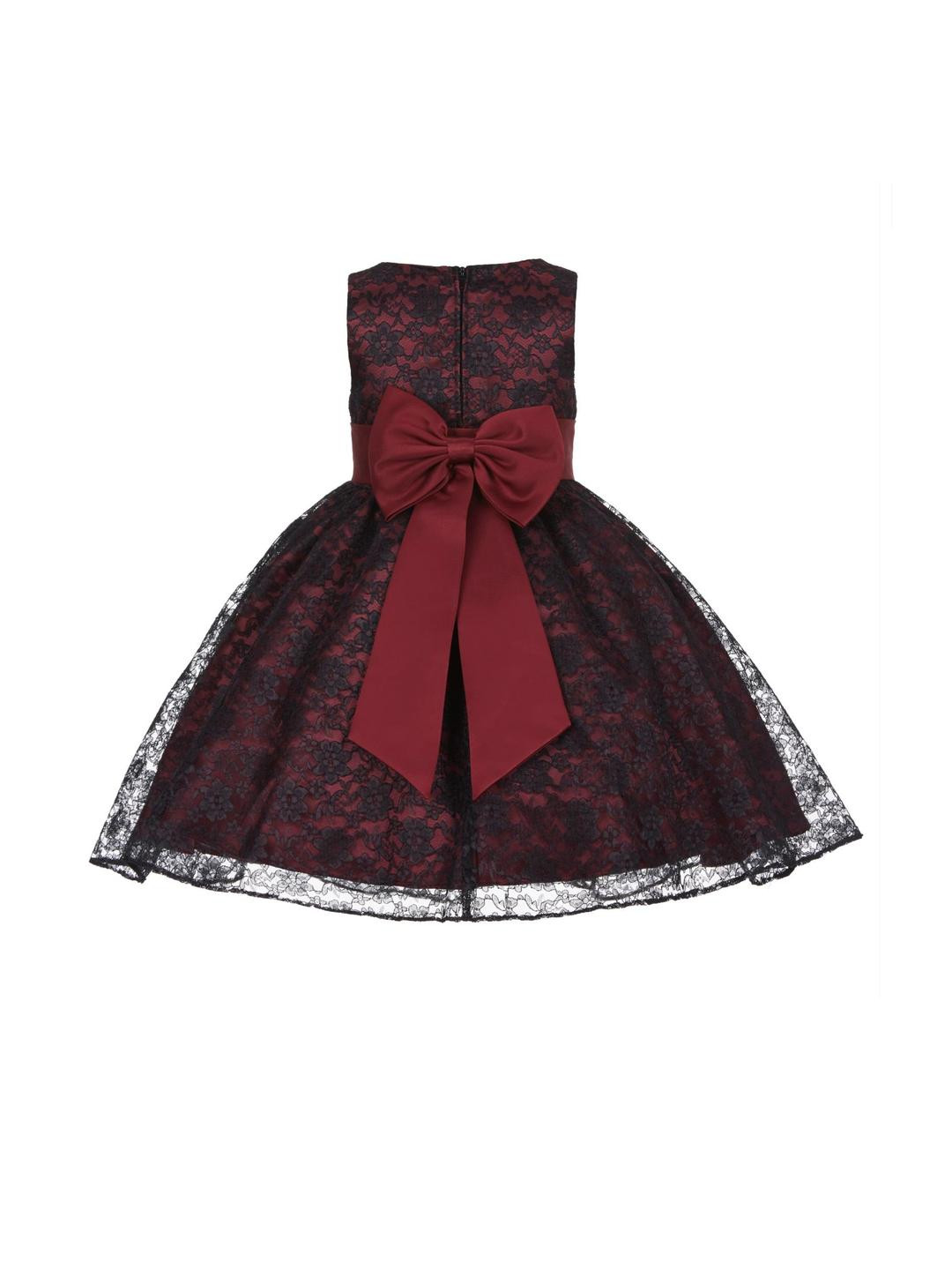 Shahina Fashion Girls Lace Satin Party Dress