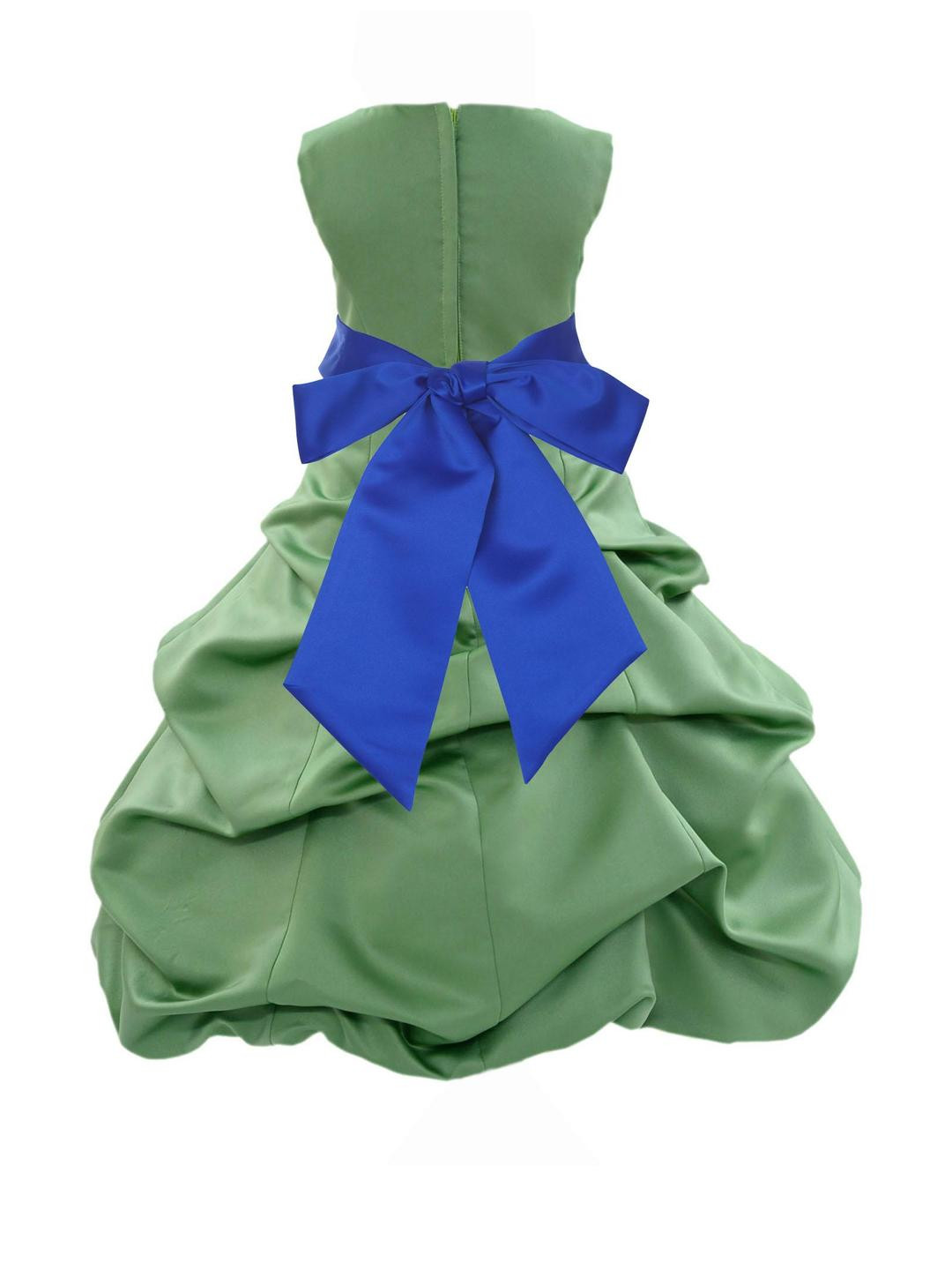 Shahina Fashion Girls Solid Satin Bow Detailed Balloon Dress