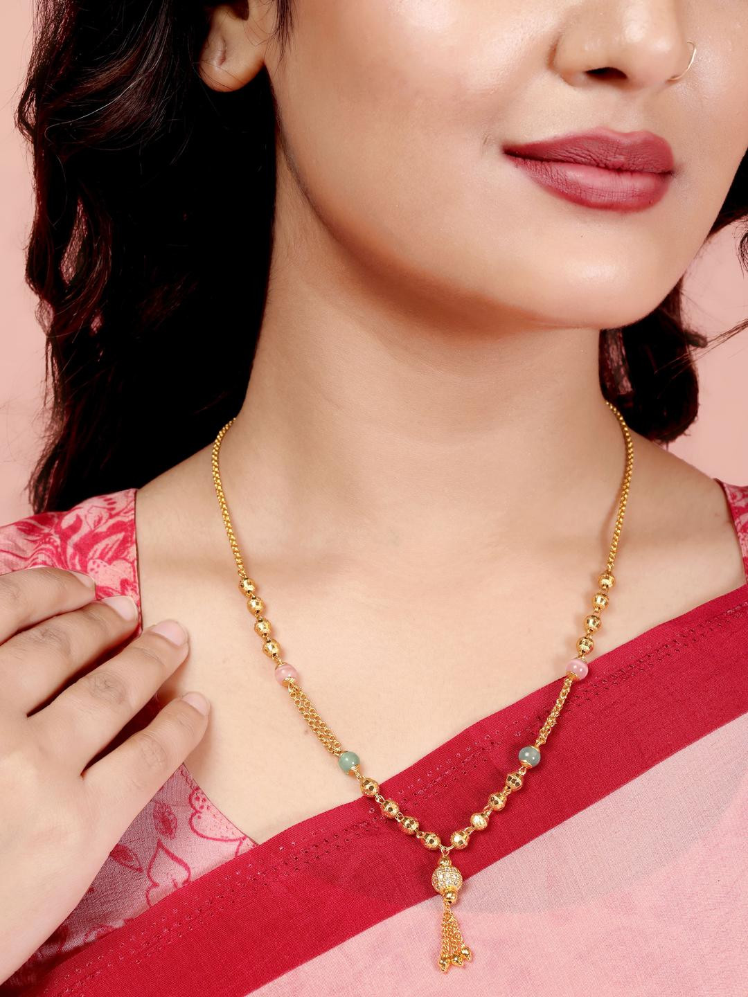 Seora Gold Brass Necklace