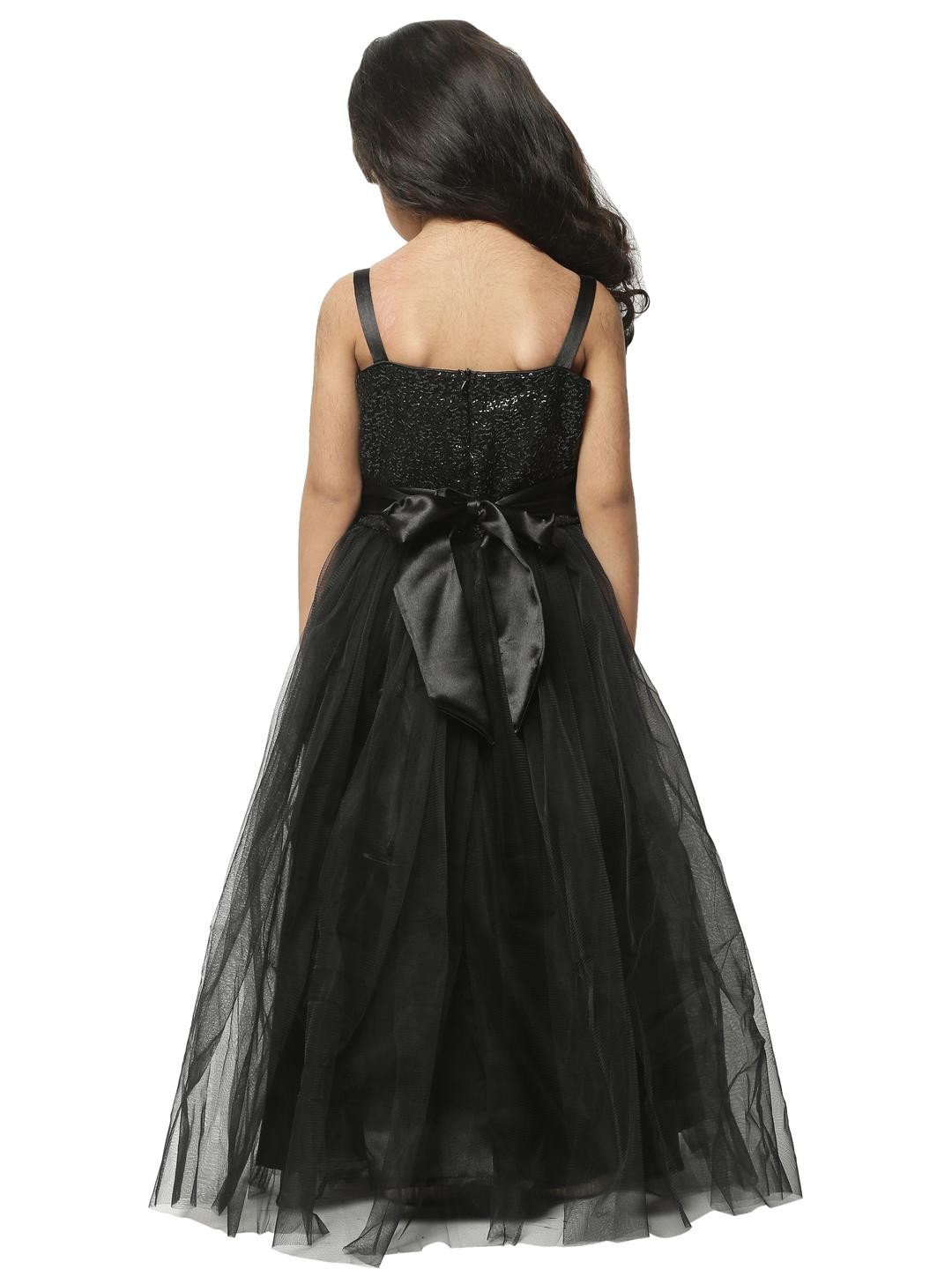 Shahina Fashion Girls Sequinned Net Party Gown