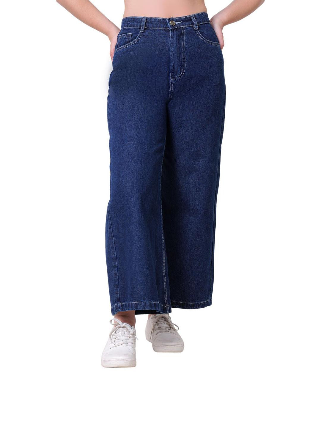 3BUTTERFLIES Women Flared High-Rise Jeans