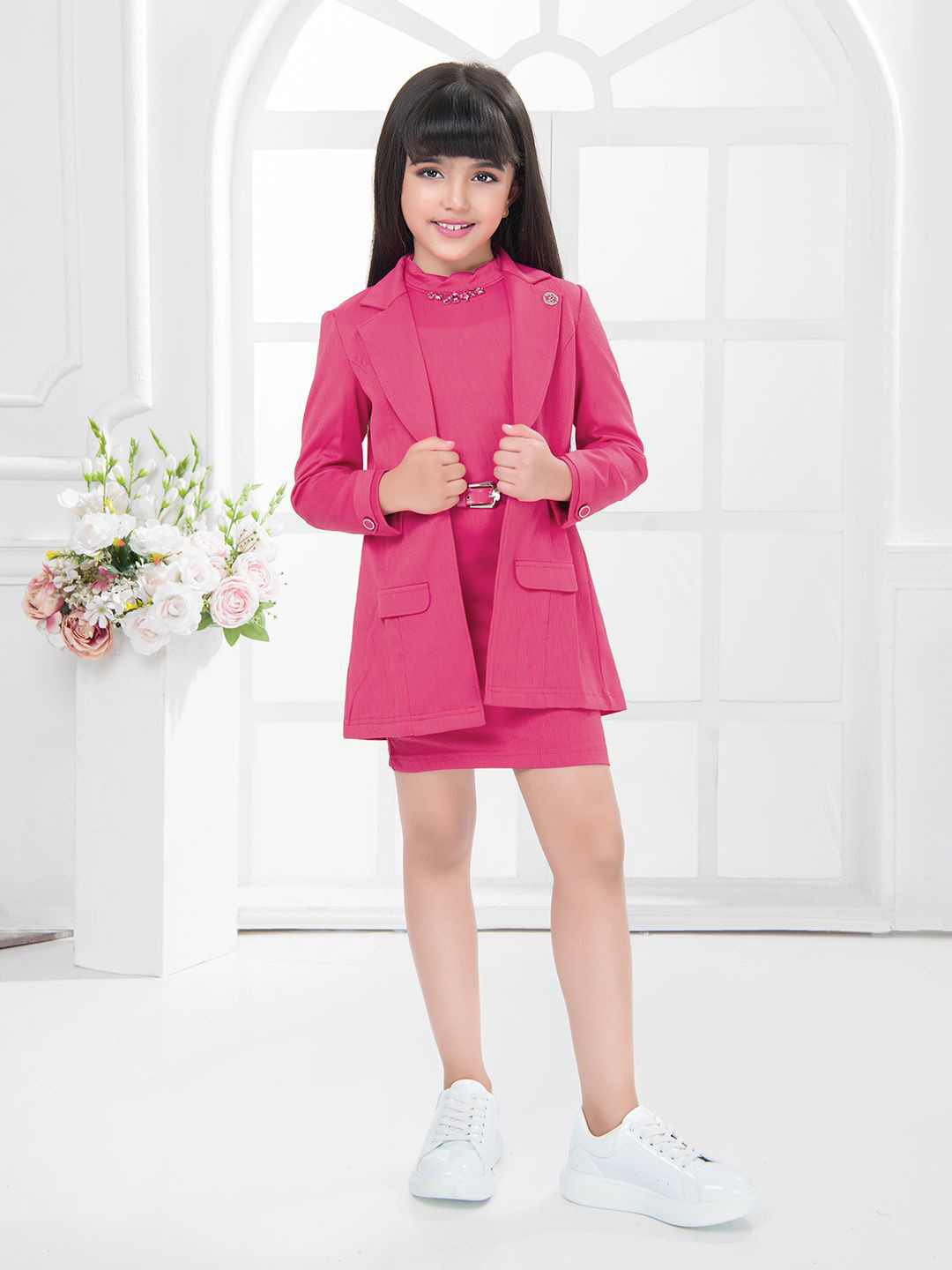 Tiny Baby Girls A-Line Dress with Jacket and Belt