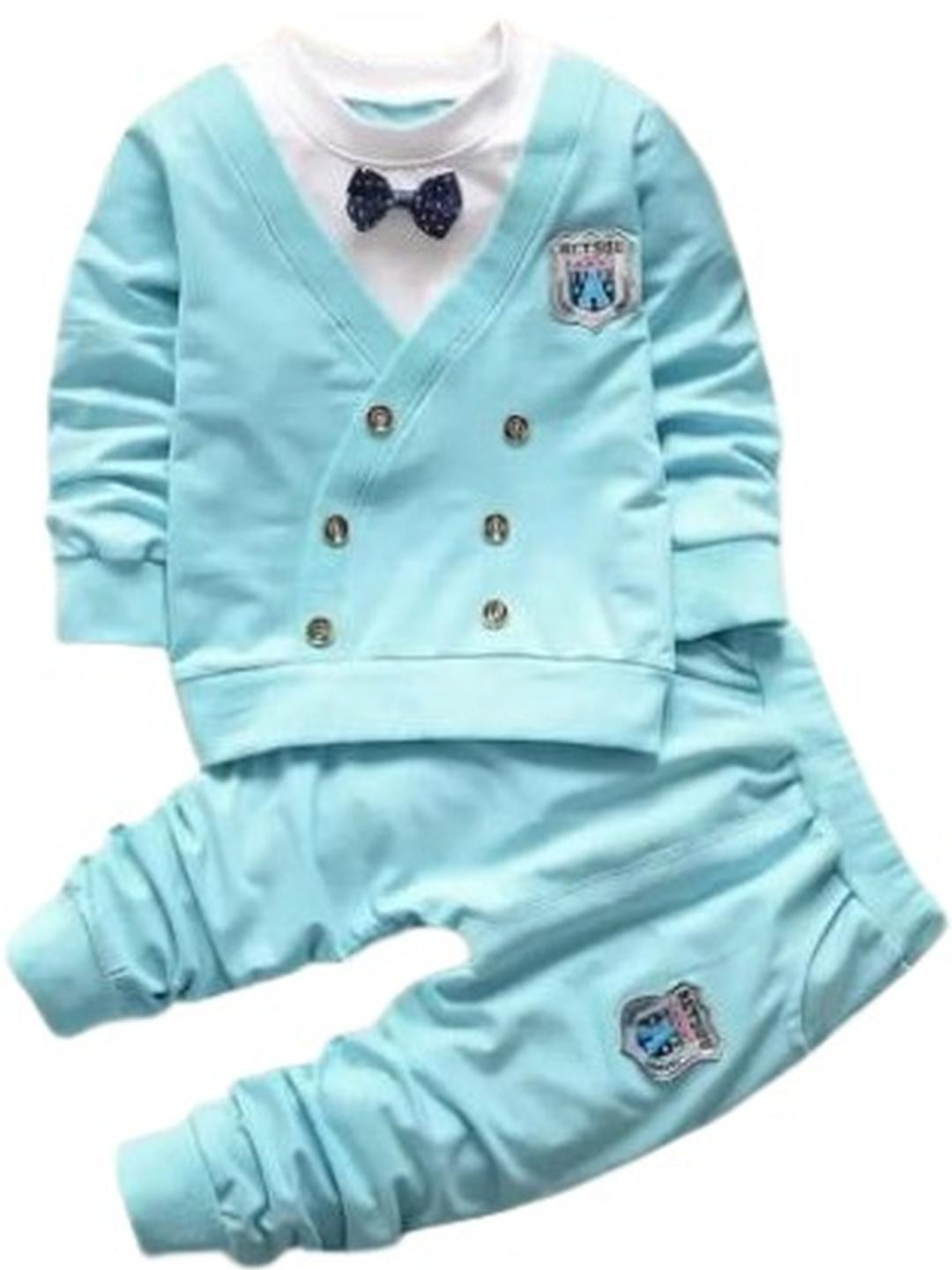 POOJATEX Boys Coat T-shirt & Joggers Clothing Set