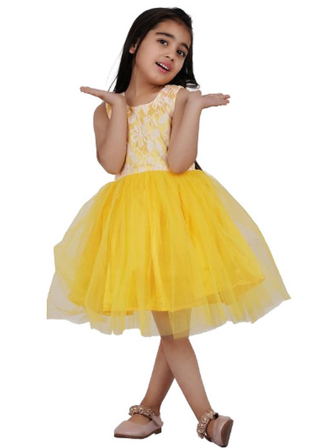 Shahina Fashion Girls Princess Knee Length A-Line Dress