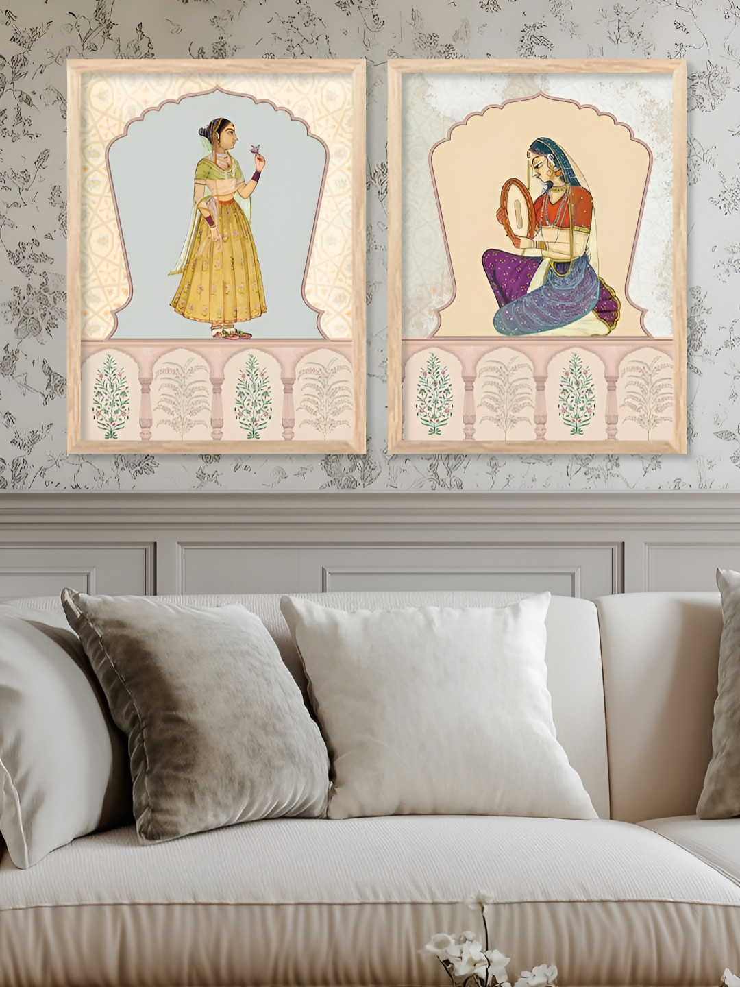 Kotart Brown, Blue & Green 2 Pieces Wooden Wall Arts