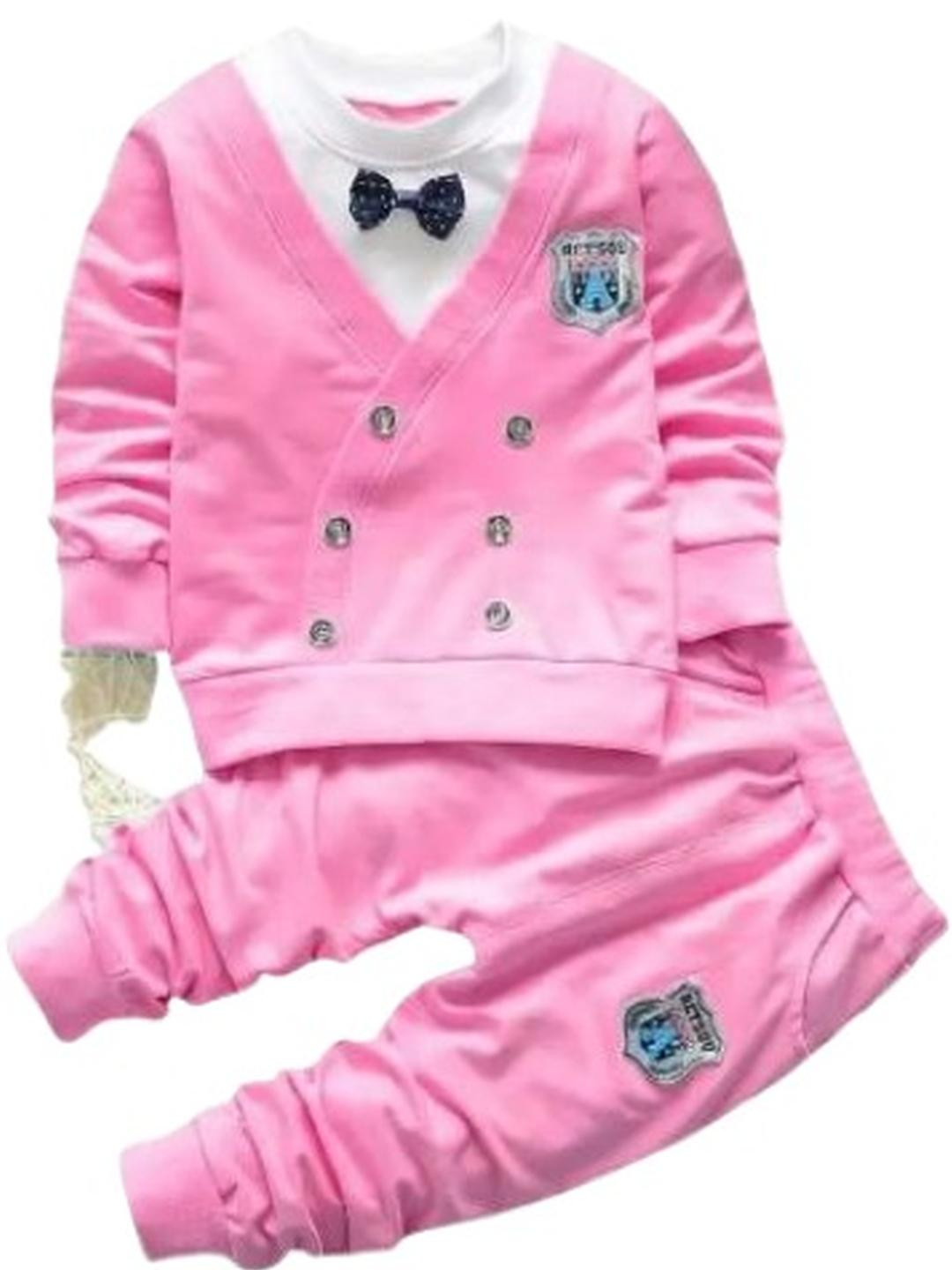 POOJATEX Kids Boys Coat with T-shirt & Trousers