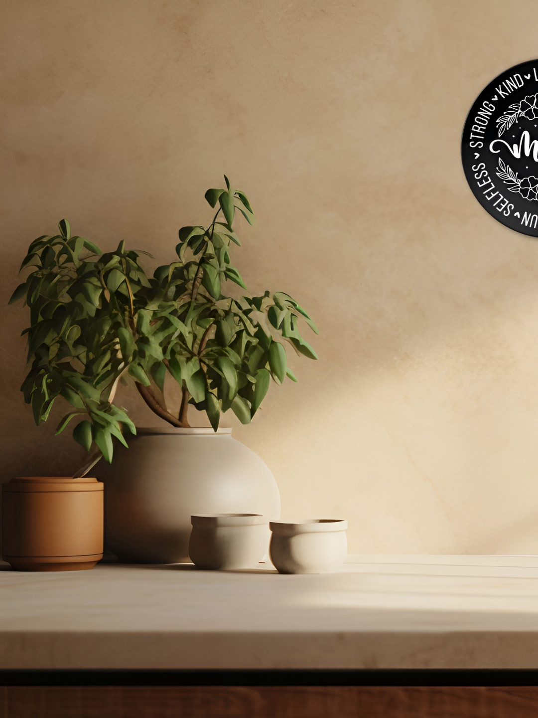 THE QUIRKY HOME Celebrating Mom Crafted Ceramics Glossy Hanging Hall Wall Plates-8In