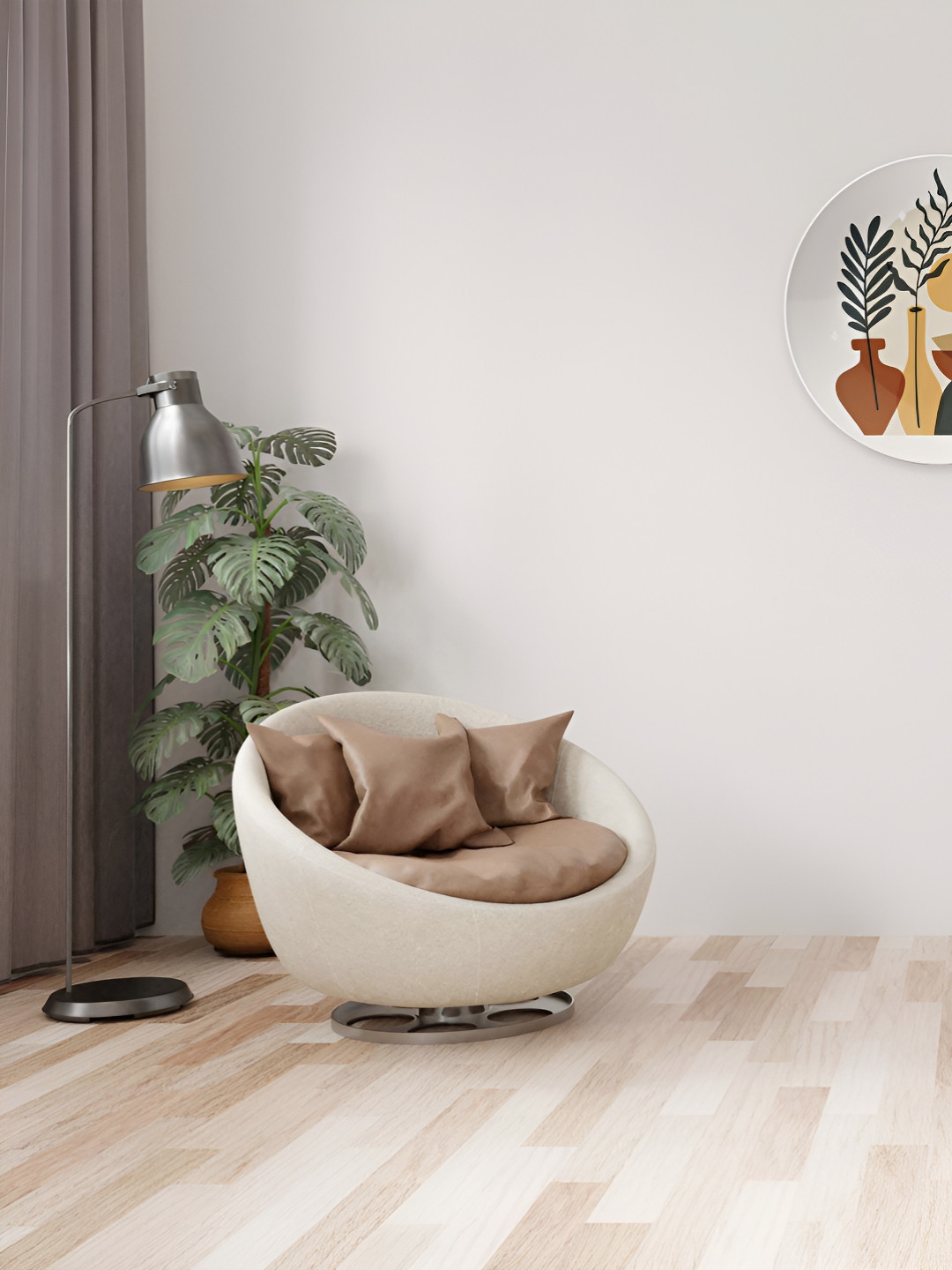 THE QUIRKY HOME Boho Chic Abstract Crafted Ceramics Glossy Hanging Hall Wall Plates-10In