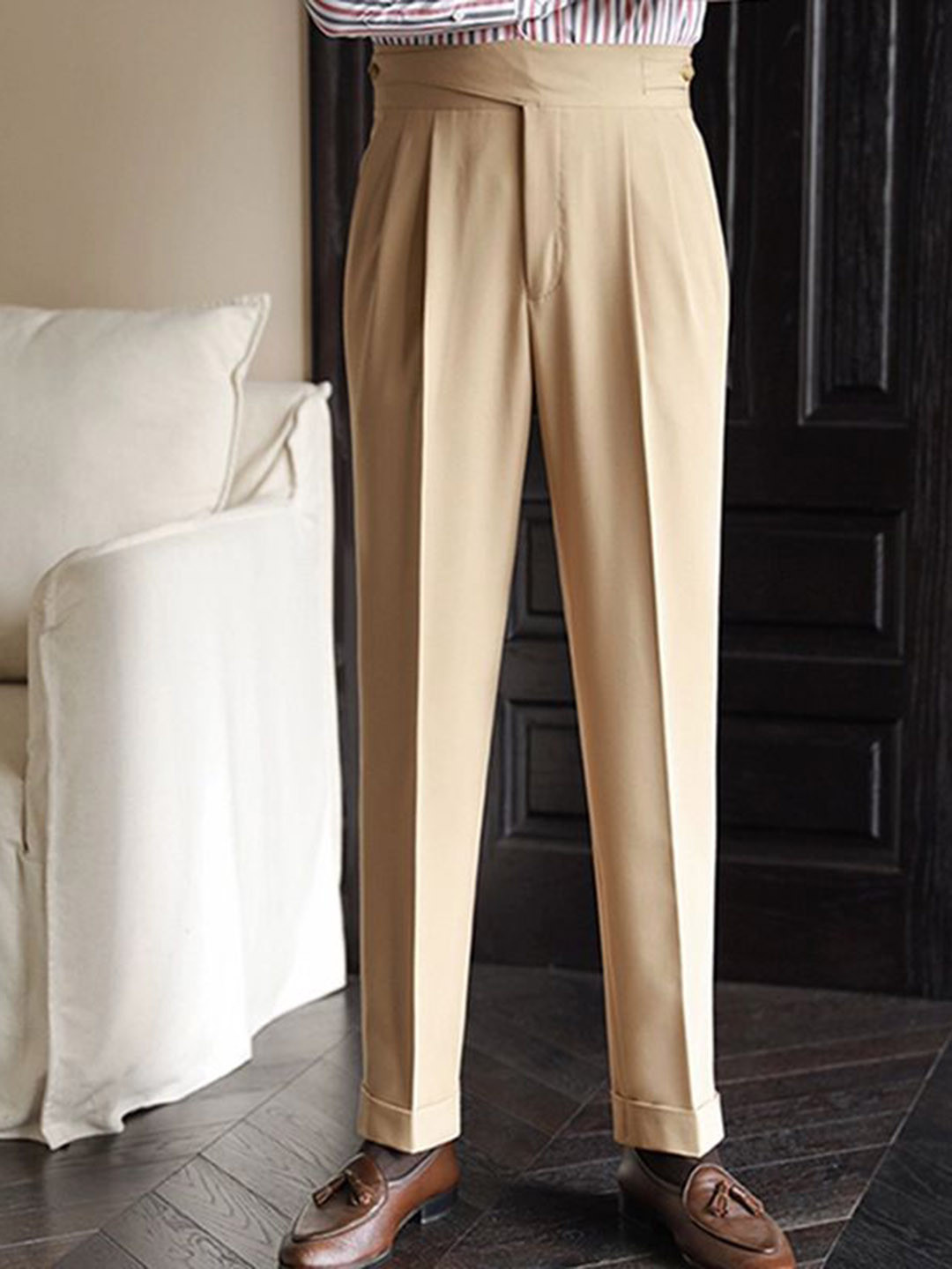Men's High-Rise Regular Fit Formal Trousers