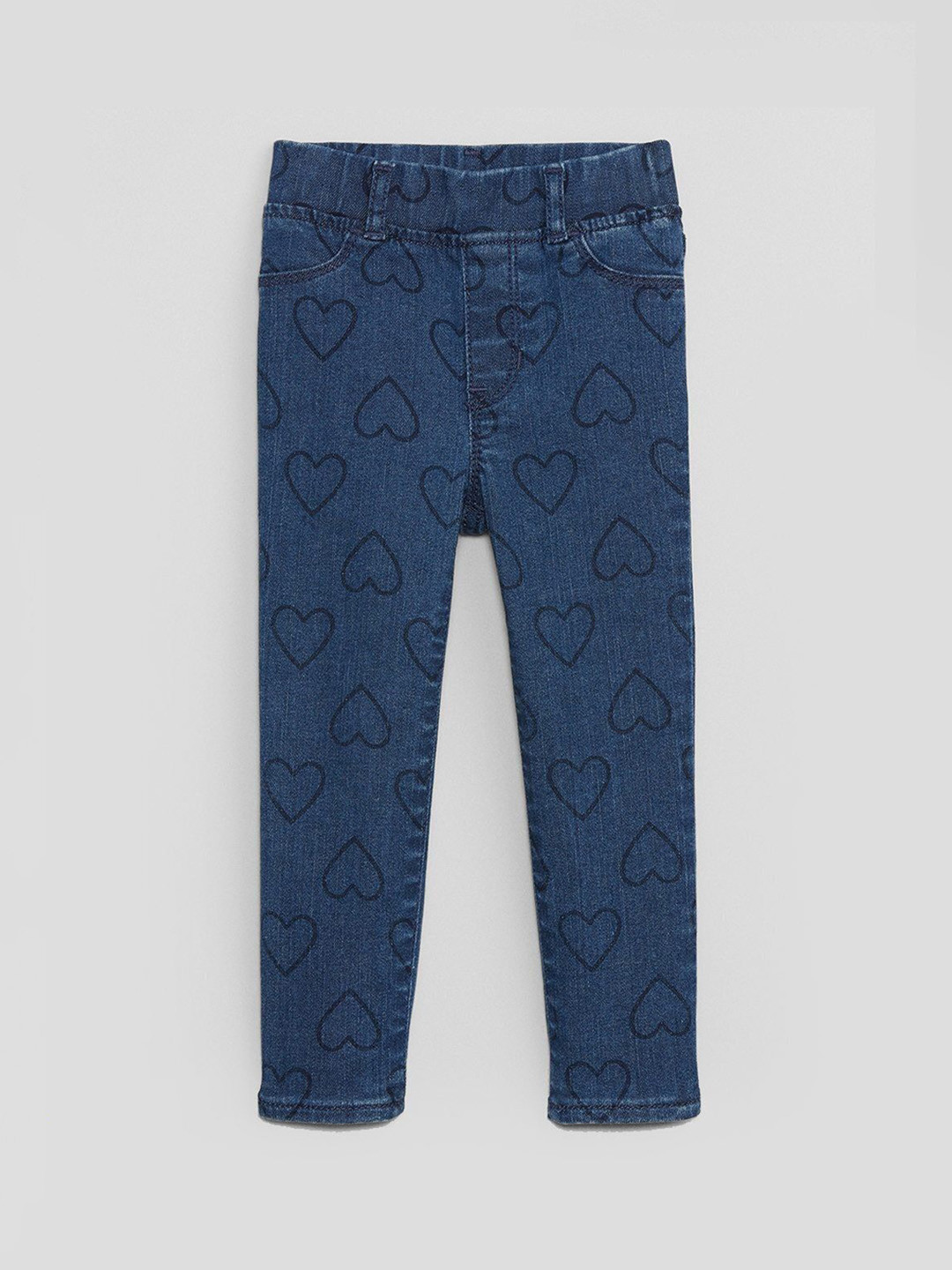 GAP Girls Mid-rise Heart Print Skinny Jeans