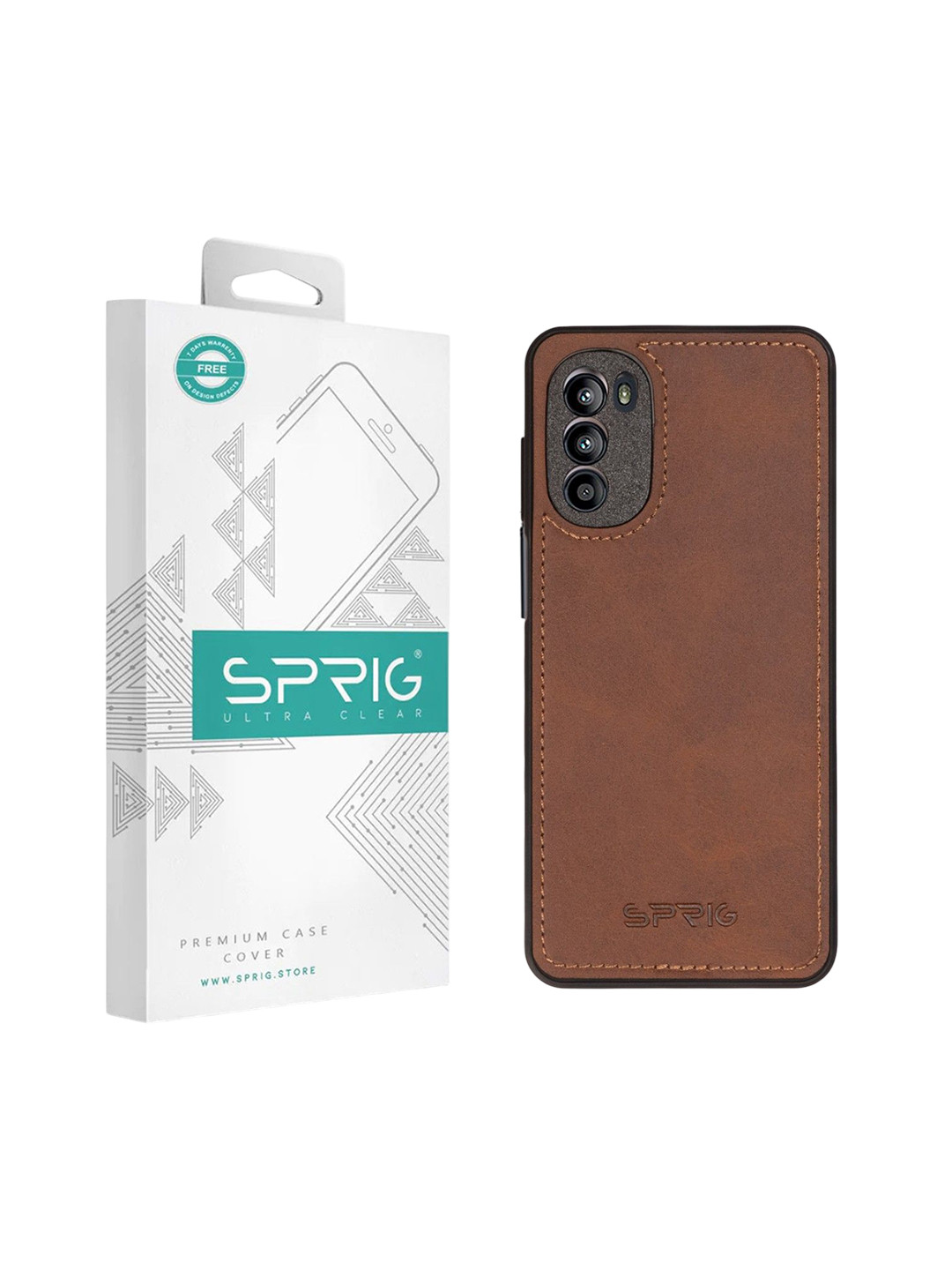 SPRIG Motorola G52 Matte PU Leather Back Cover