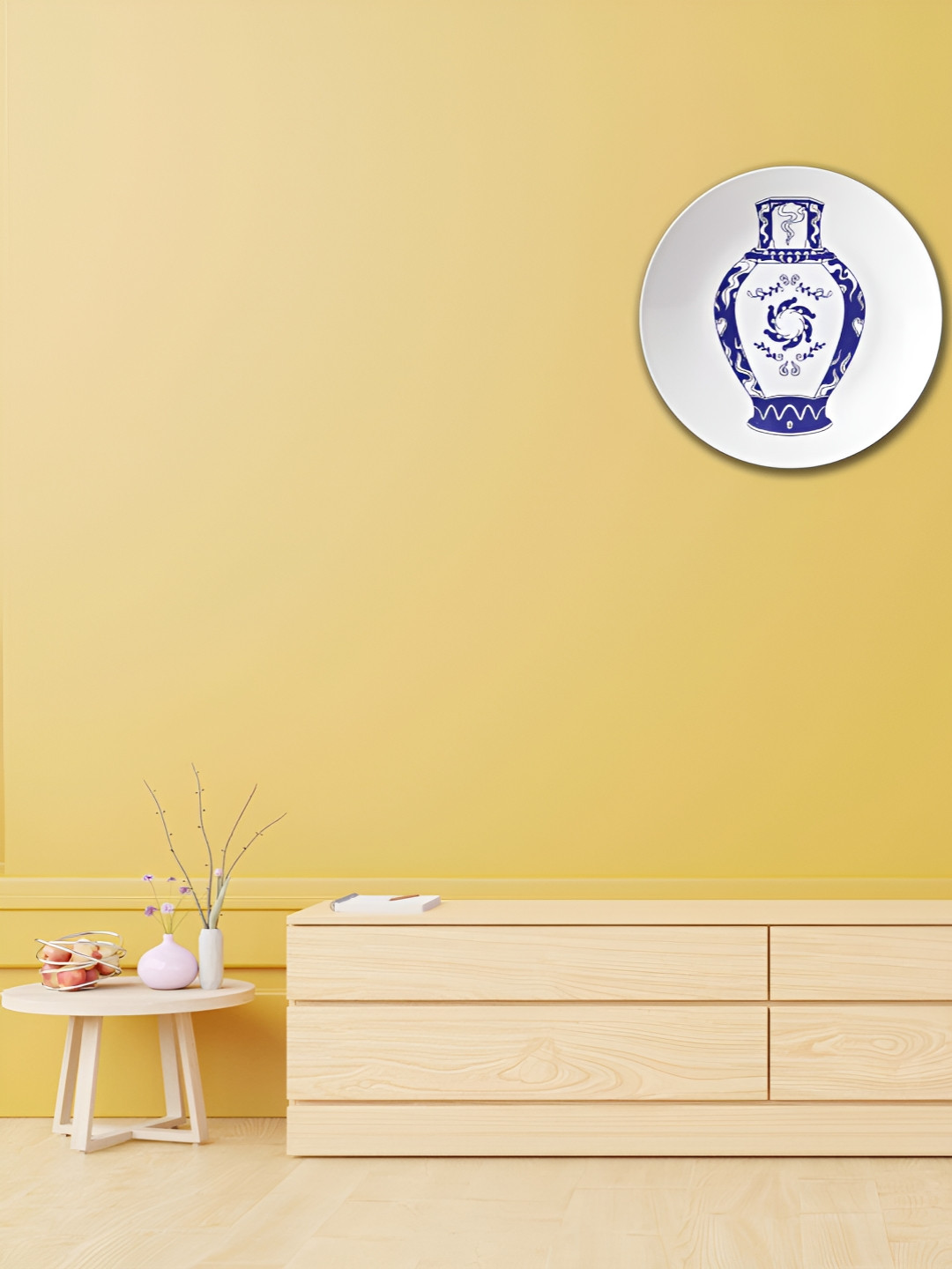 THE QUIRKY HOME Delft Crafted Ceramics Glossy Hanging Hall Wall Plates-10In