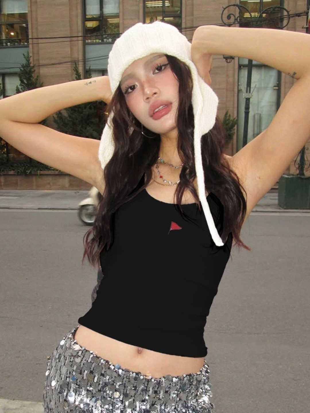 KPOP Women Halter Neck Styled Back Crop Top