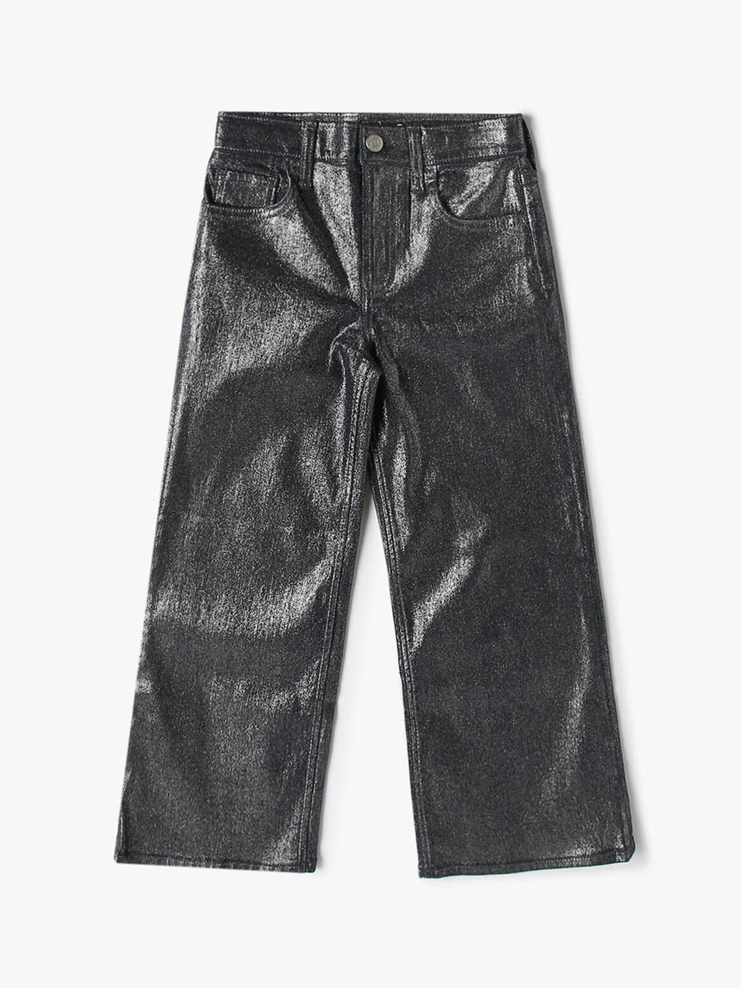 GAP Girls Low-Rise Dark Wash Stretchable Wide Leg Jeans