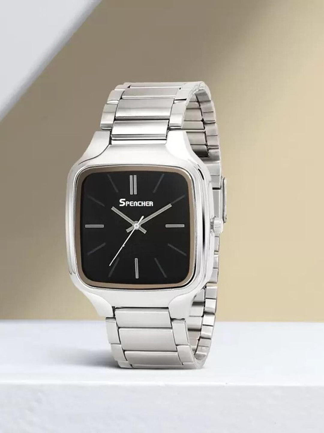 SPENCHER Men Stainless Steel Bracelet Style Straps Analogue Multi Function Watch SW 3027