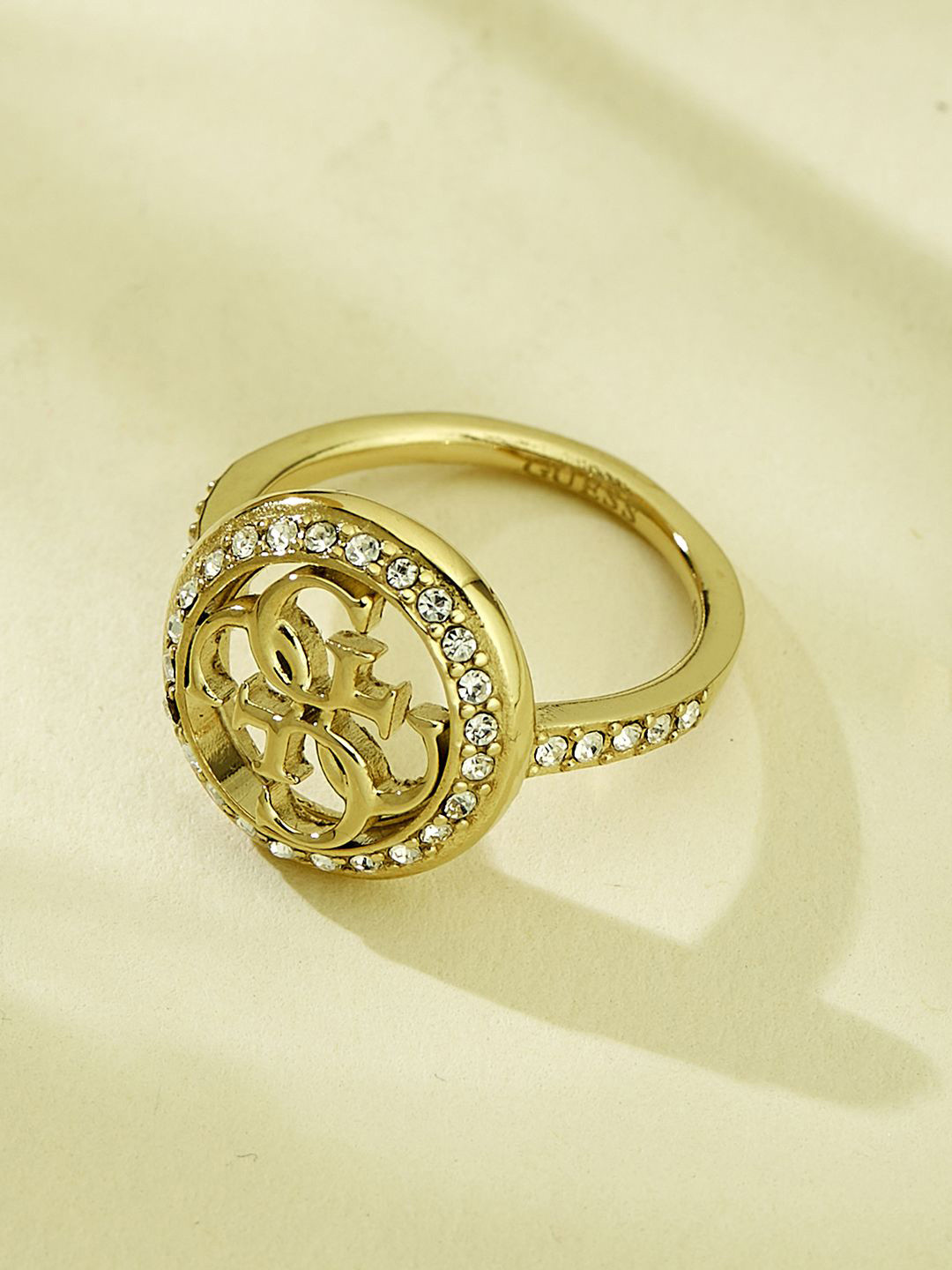 Women Life In 4G Gold-Plated Stainless Steel Ring