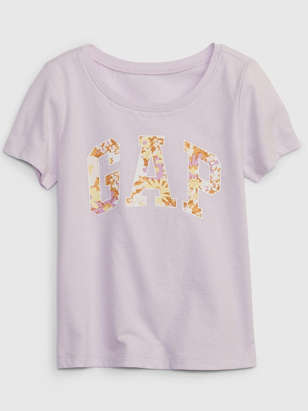 GAP Girls Round Neck Logo Printed T-shirt