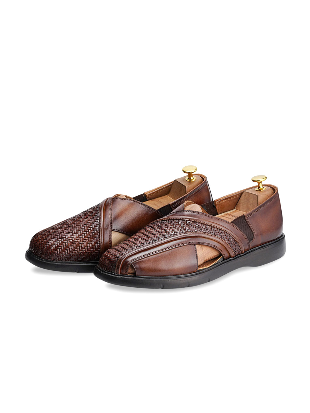 CORDWAINERS Lite Brun Men Leather Shoe-Style Sandals