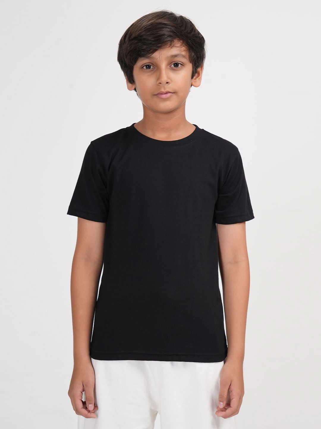 ZION Boys Bio Finish Solid Round Neck Cotton T-shirt
