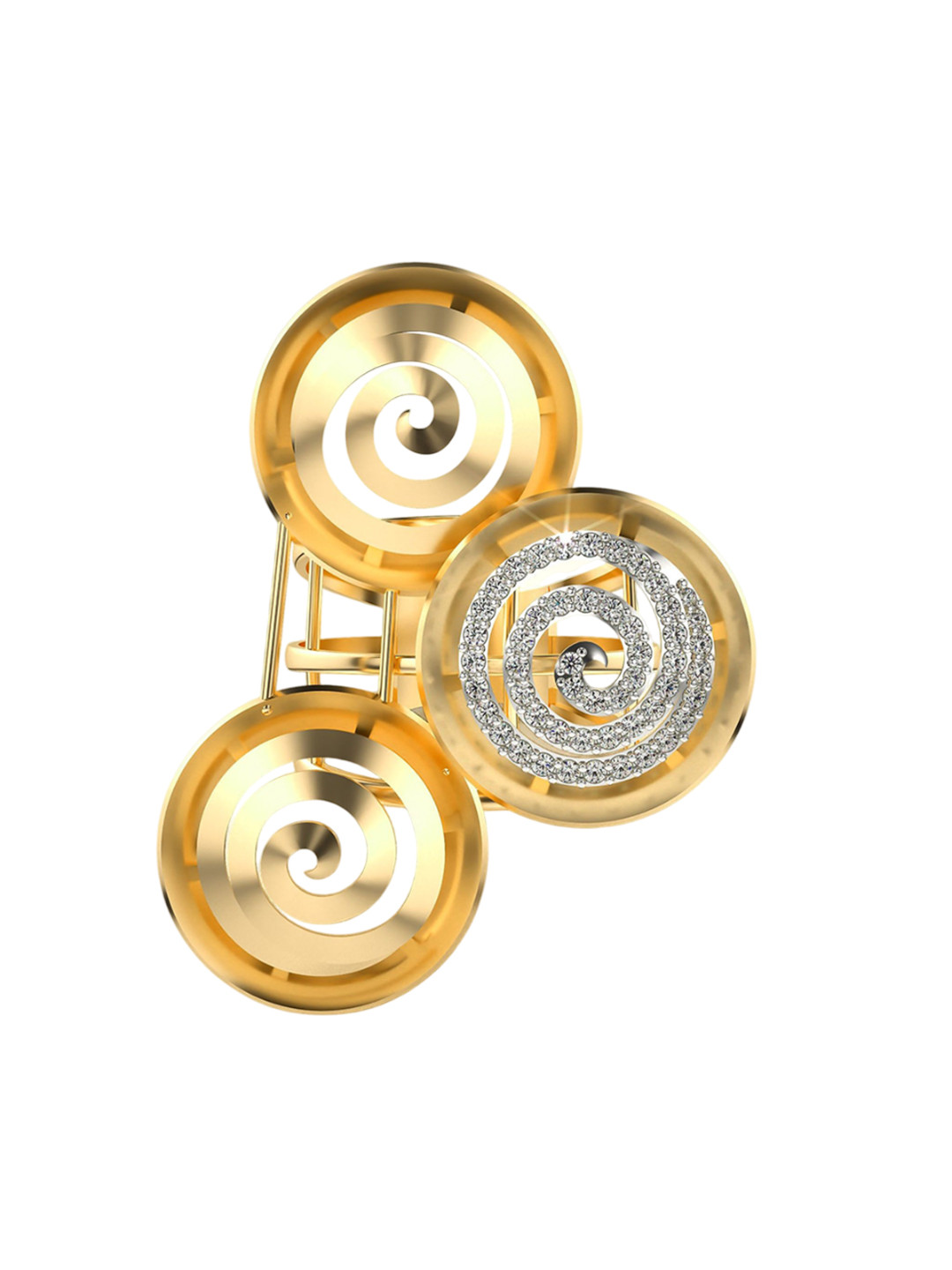 VALANOVA Sterling Silver Gold Plated Diamond Ring